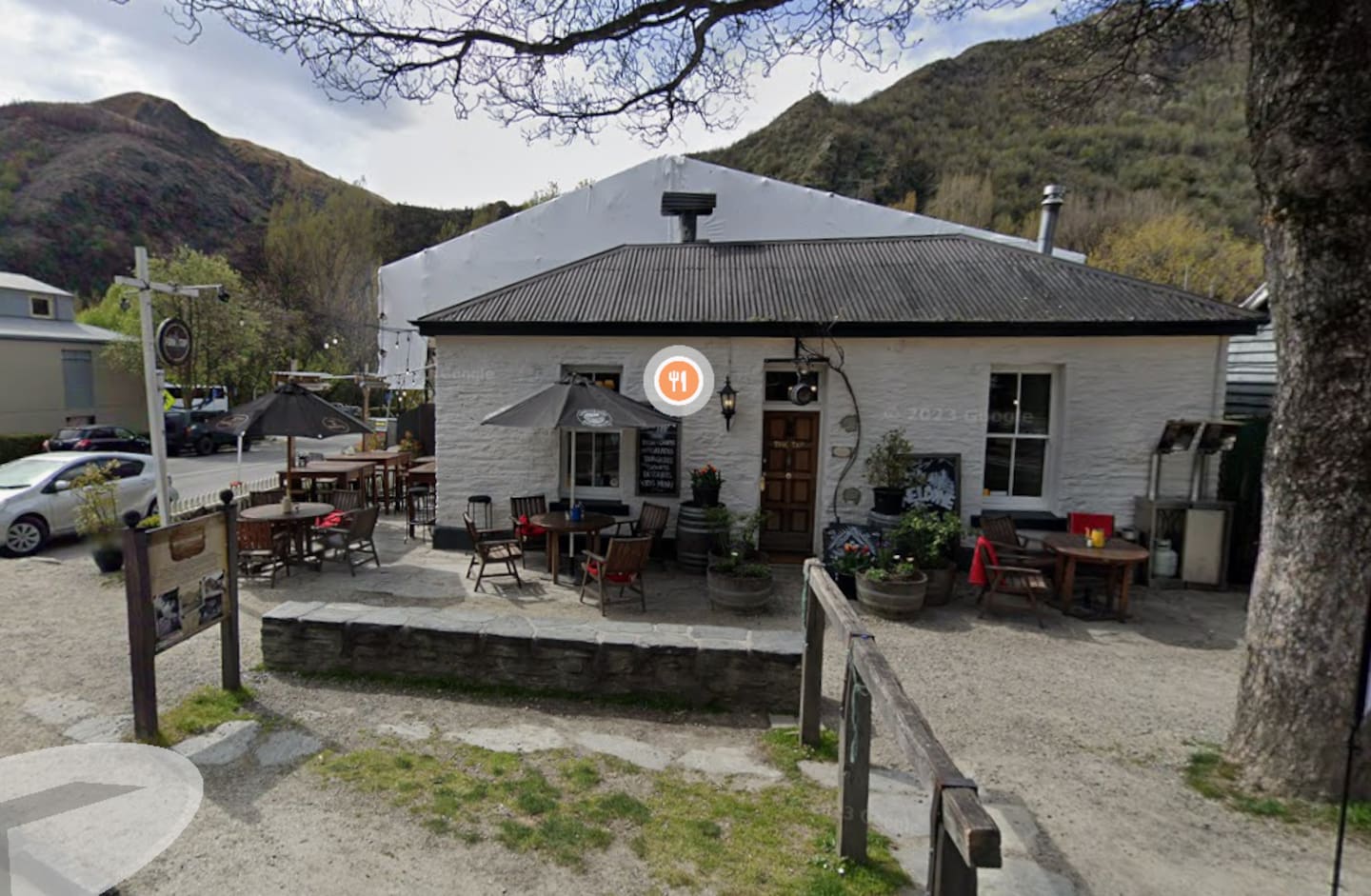 The attack took place outside the Fork and Tap pub in Arrowtown. Image / Google