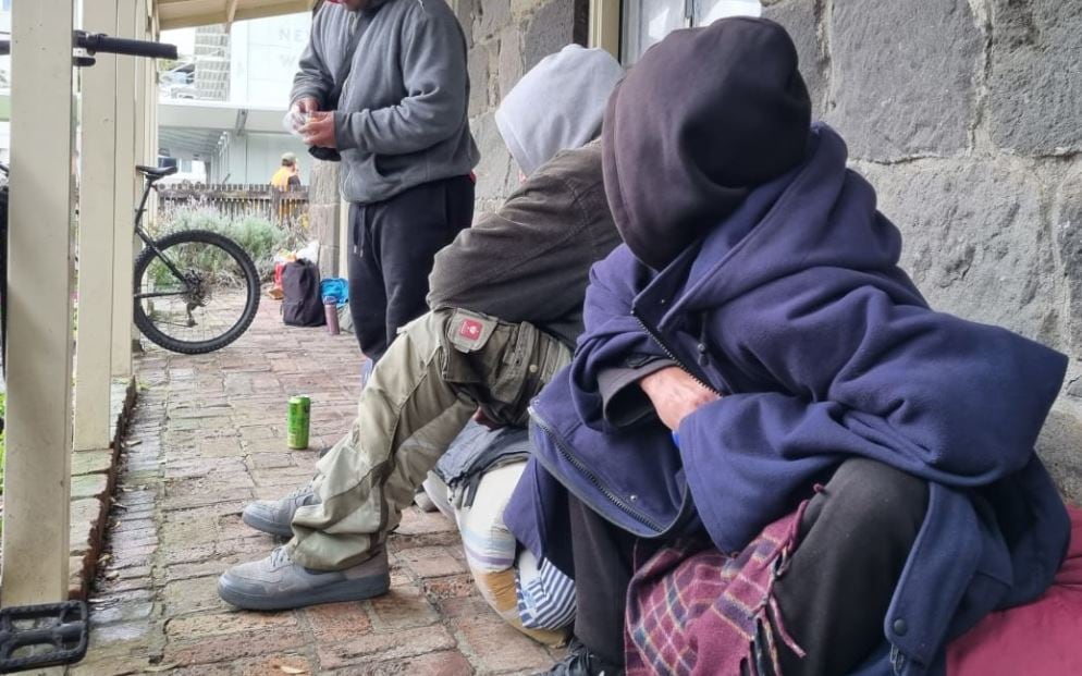 Rough sleepers in New Plymouth. Photo / RNZ, Robin Martin