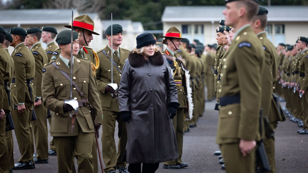 Defence Minister Judith Collins talks tough to graduating Army recruits as global tensions rise