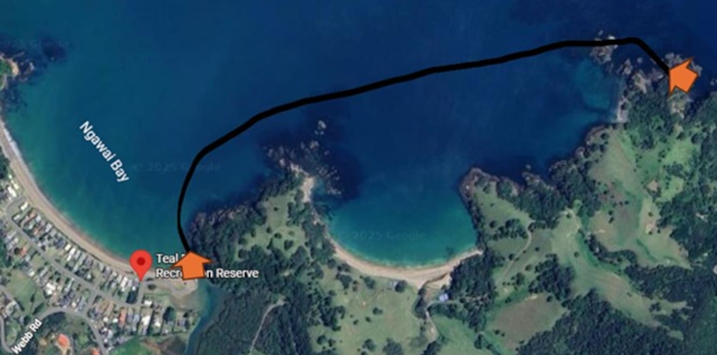Police have notified the public on social media that a rāhui has been placed from the river outlet of Teal Bay to the point of Mimiwhangata after a death in the water yesterday. Photo / NZ Police
