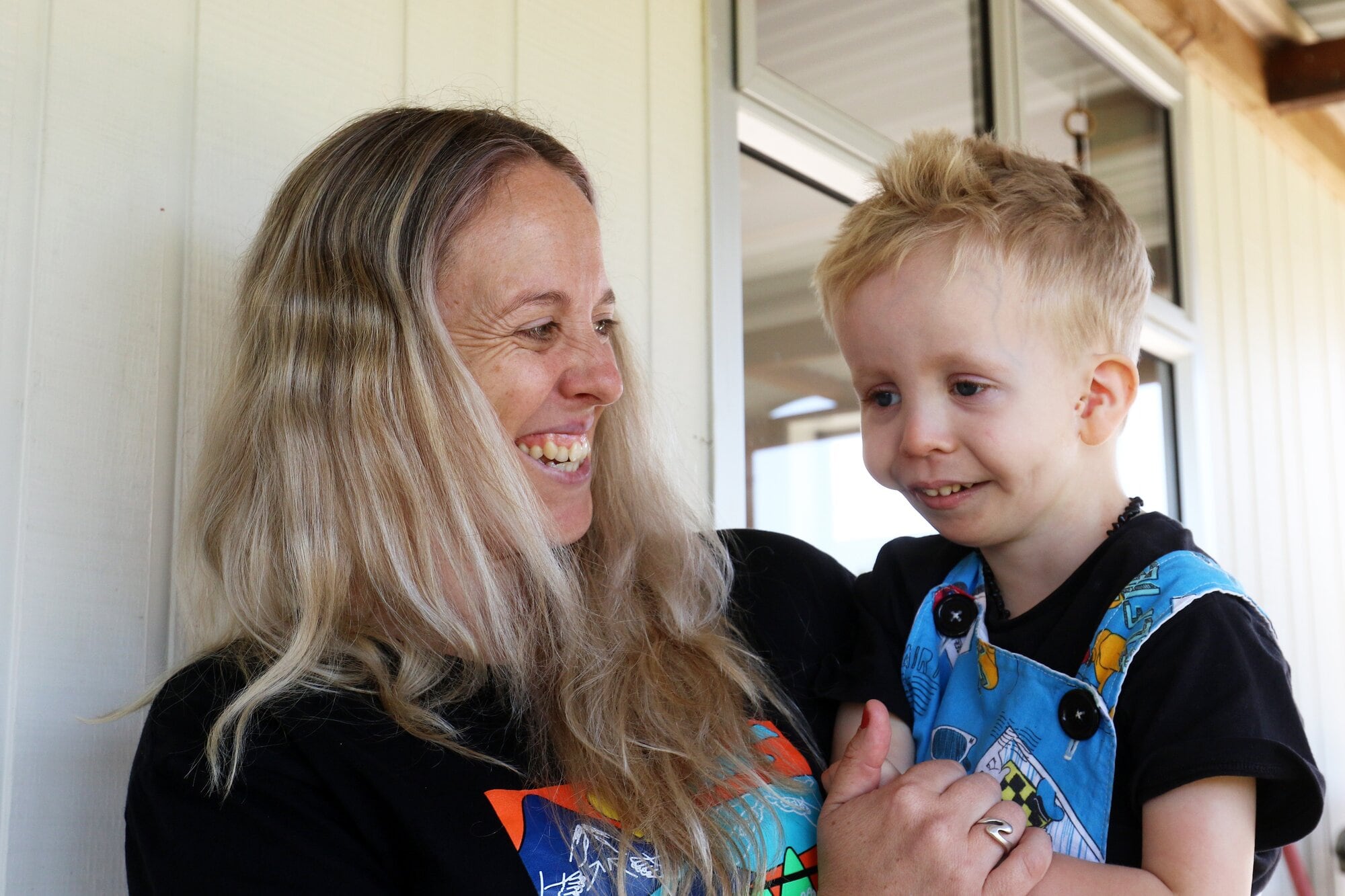  Four-year-old Blayde Arnold and mum Marissa Mason. Photo / Stuart Whitaker
