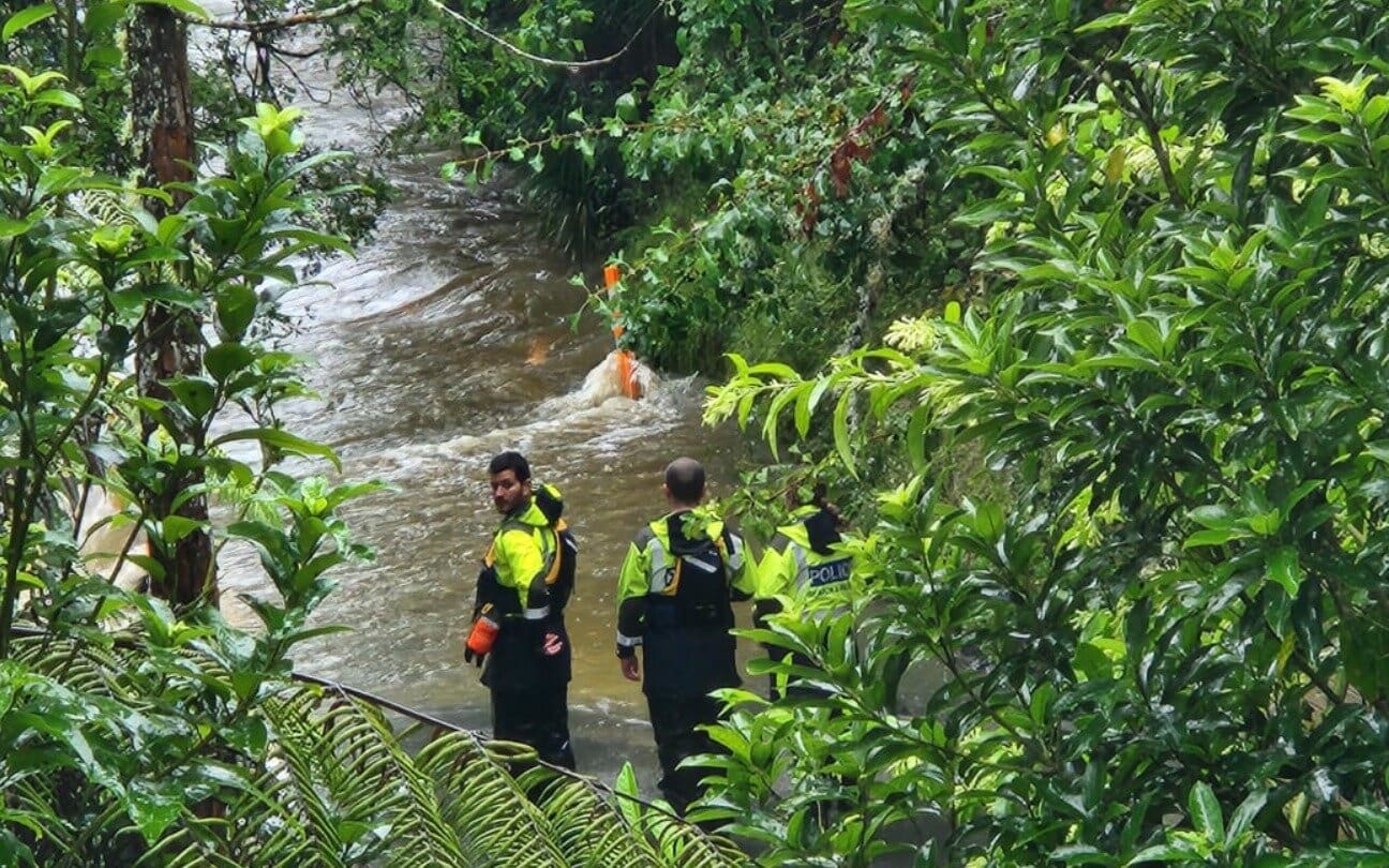 Search continues for driver swept away trying to cross Mahurangi River