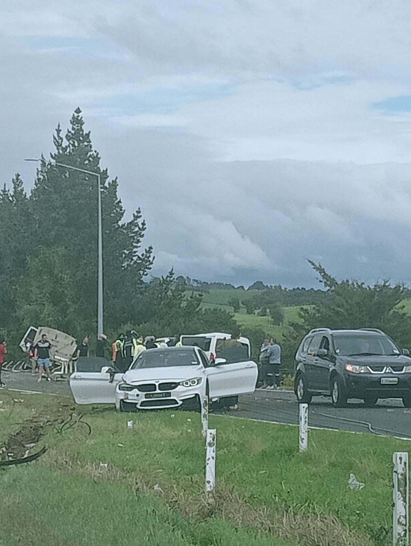 The Northbound carriageway has been fully blocked between Bombay and Ramarama.