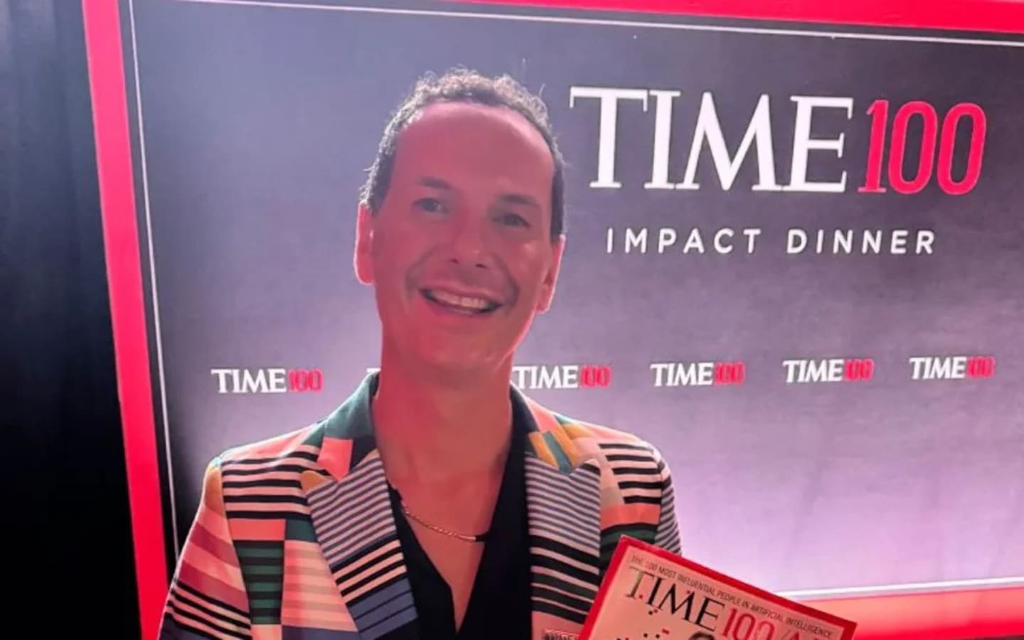 Māori tech innovator Peter-Lucas Jones at the Time Magazine awards. Photo / Supplied