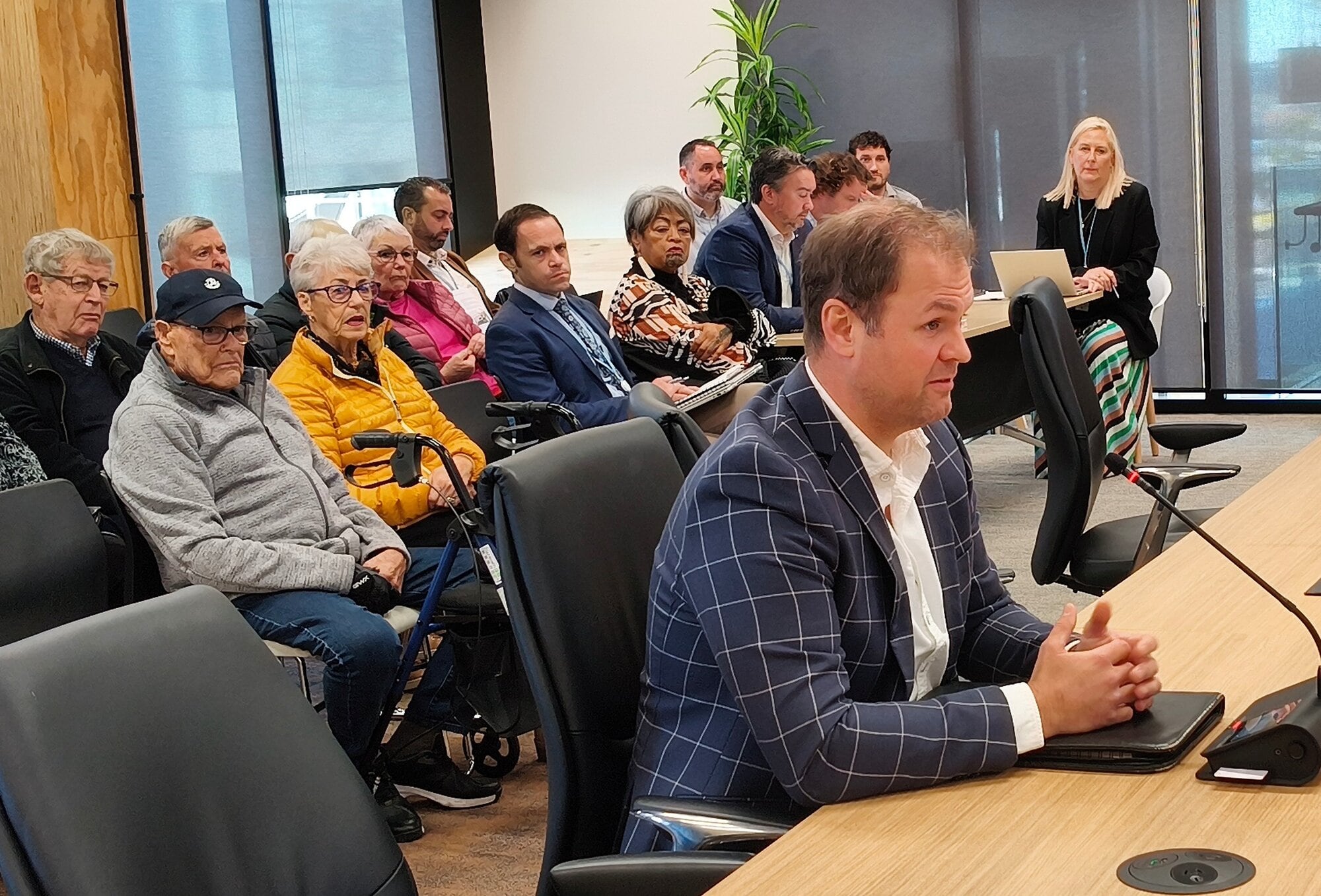 Harbour Drive resident Matt McHardy shared his concerns with the council in July. Photo / Alisha Evans