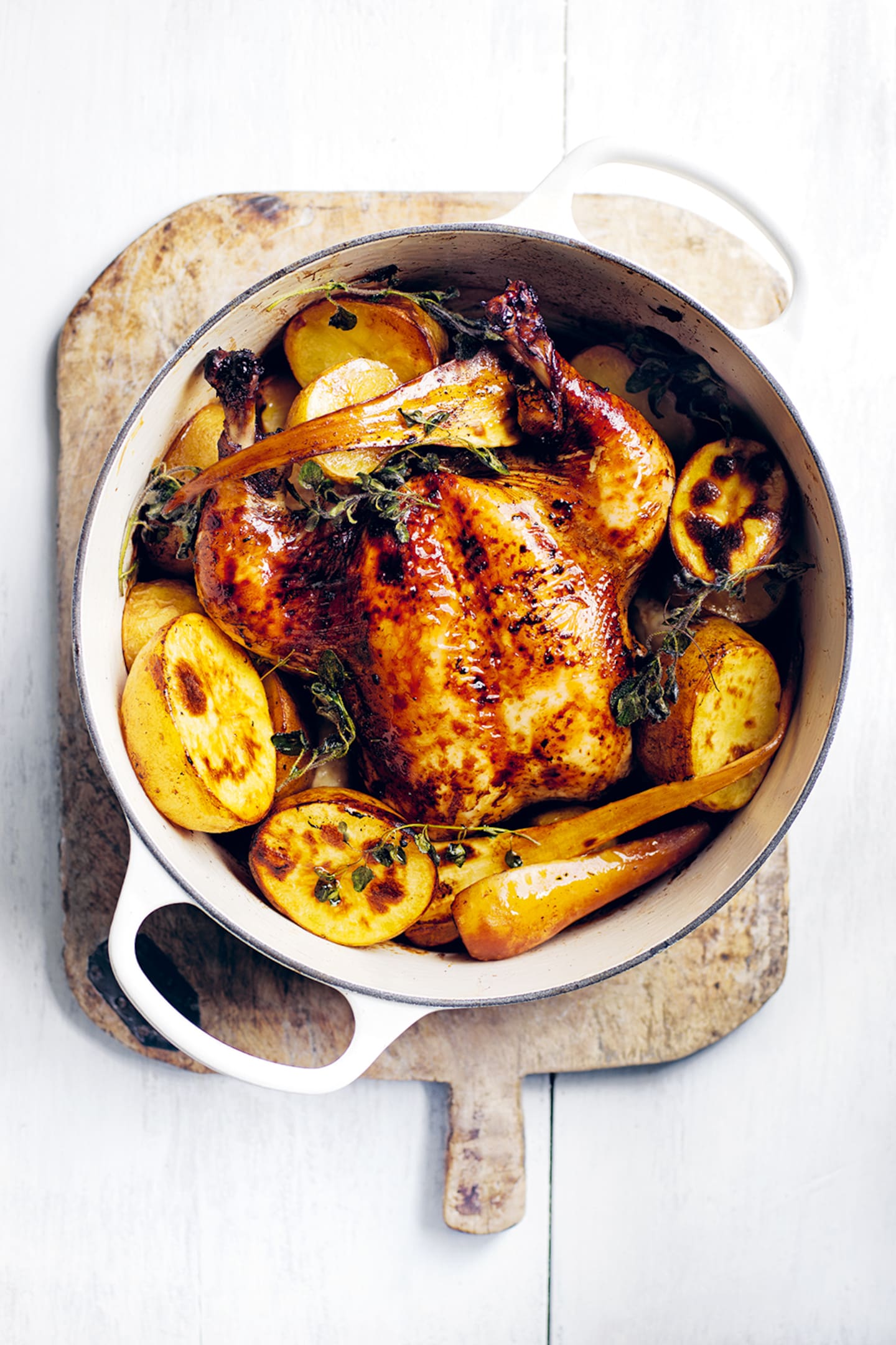 Whole Chicken Dutch Oven Roast Potatoes Dutch Oven Whole Roast