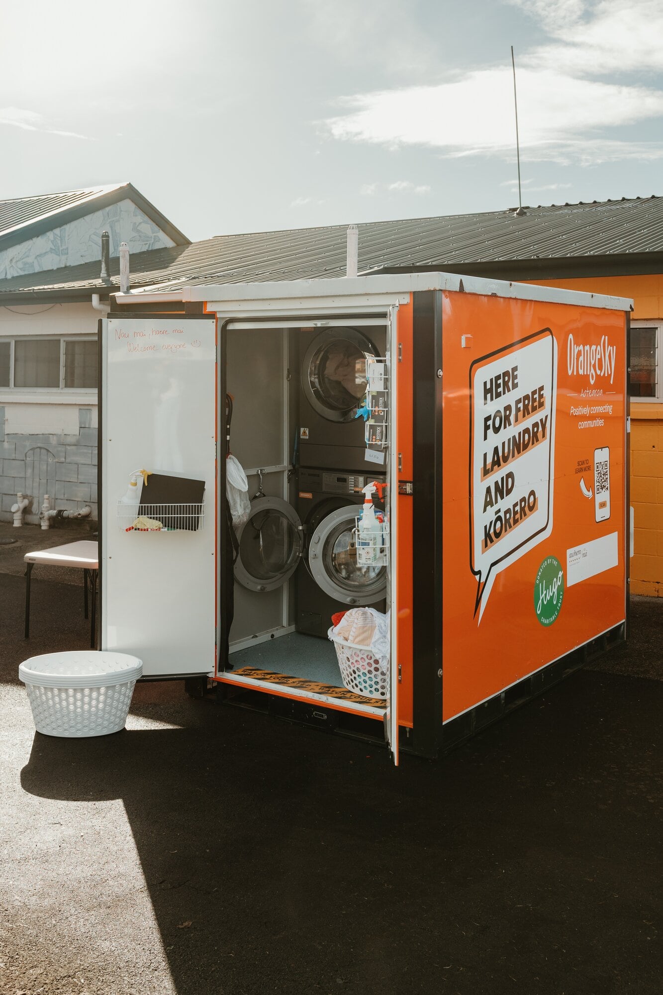  The new Orange Sky laundry pod at Under the Stars, Tauranga.