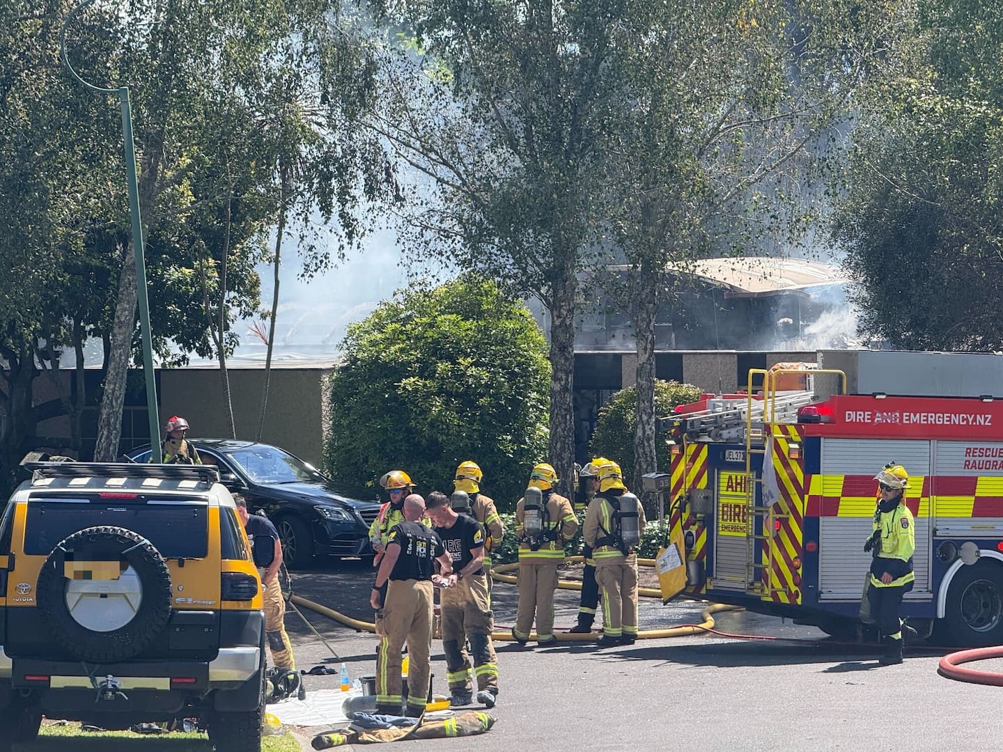 A large house fire in Bethlehem, Tauranga. Photo / Bijou Johnson