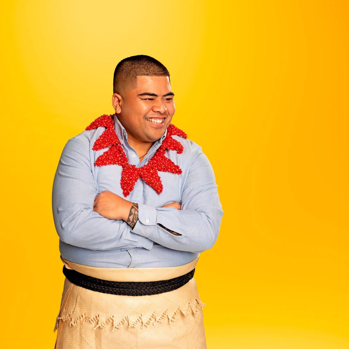 Watesoni Nacagilevu was touted in a 2019 ASB Bank ad as a valued employee grounded in religion and culture. But he was leading a secret life, a court learned at his sentencing for helping launder an estimated $3 million for a drug syndicate. Photo / Supplied