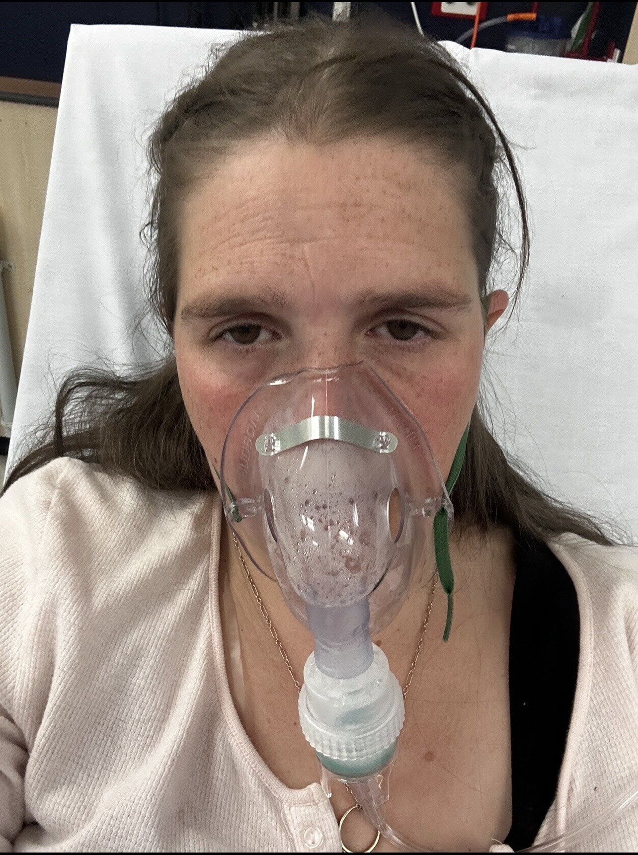  Jade Steven in hospital. Photo / Supplied