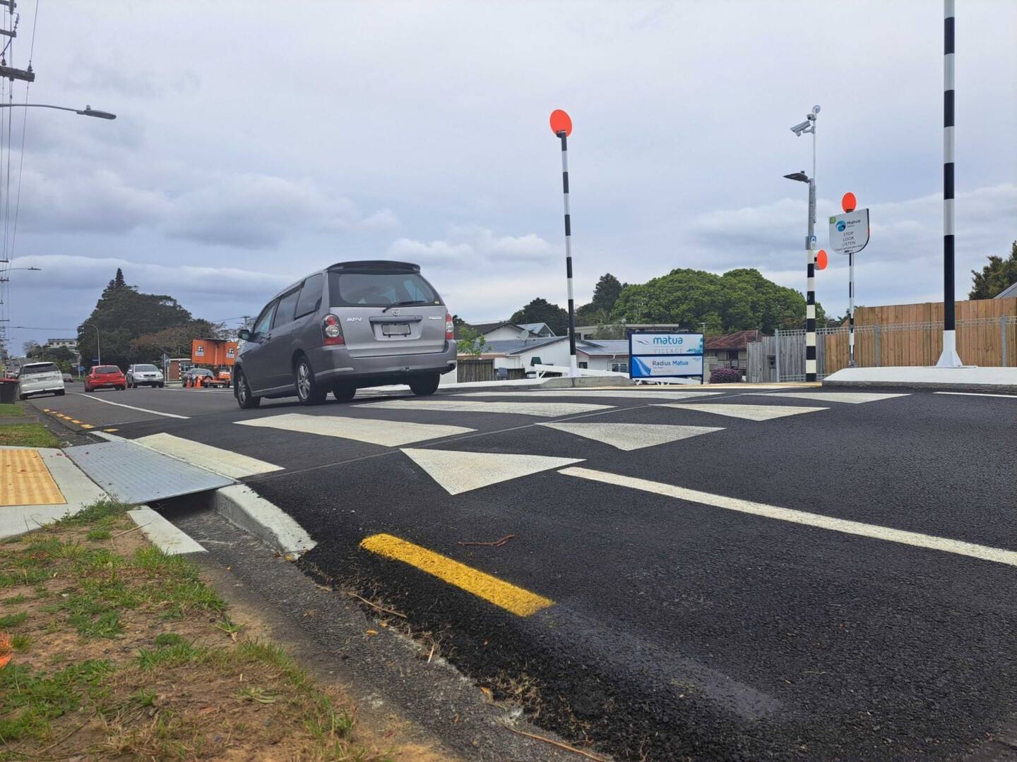 The raised pedestrian crossing installed on Levers Rd before it was removed on September 30 following complaints from residents living nearby about vibration impacts. Photo / Sandra Conchie