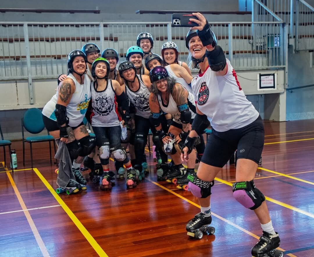 Moana Roller Derby competing at Sulphur City Open Scrimmage in May. Photo / BradK Photography