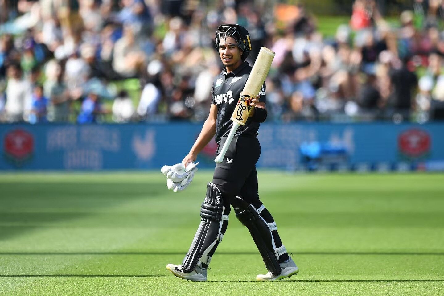 Muhammad Abbas made 52 off 26 in his ODI debut for the Black Caps. Photo / Photosport