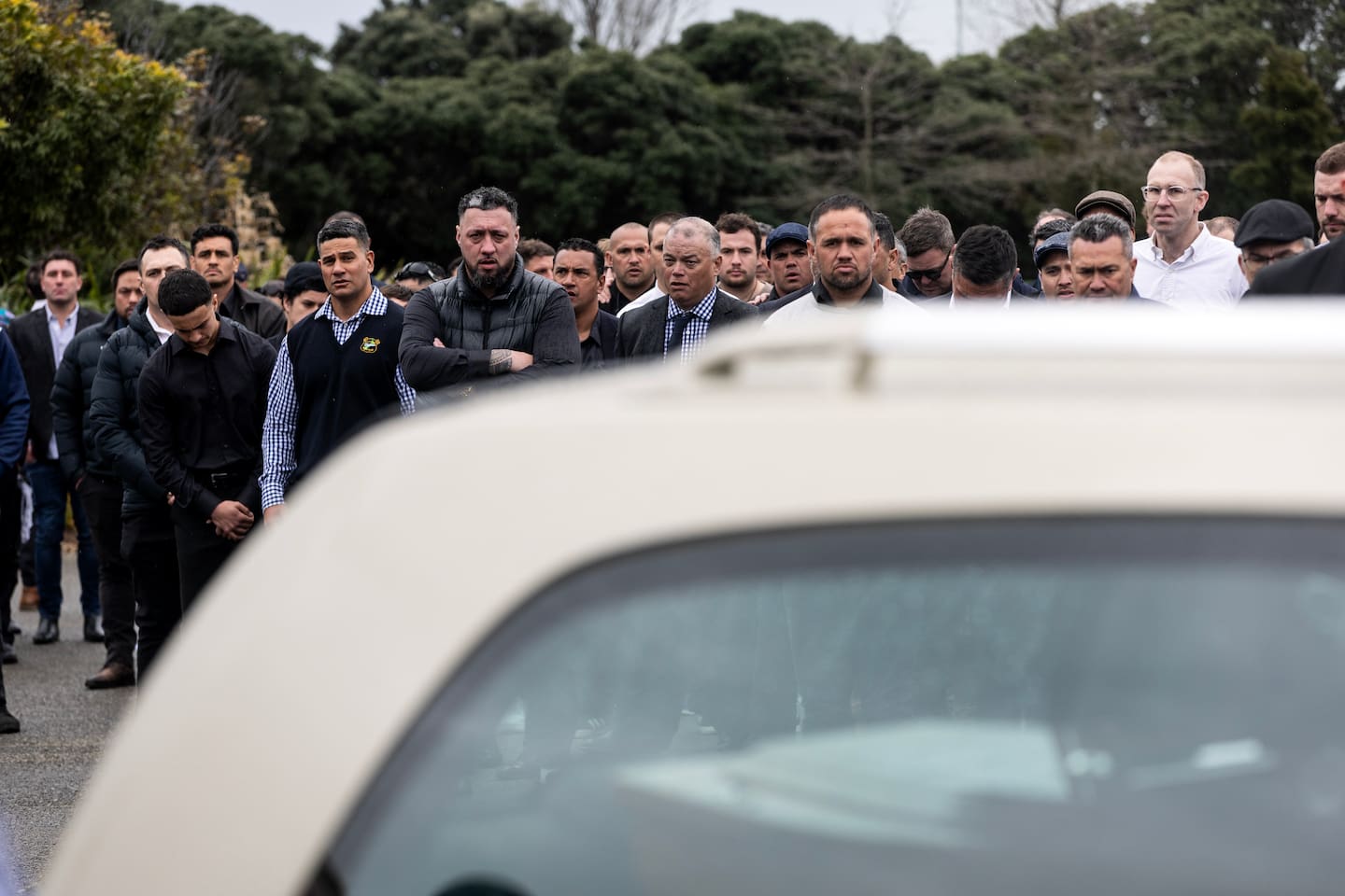 A huge crowd turned out to farewell Shane Christie in Nelson today. Photo / George Heard