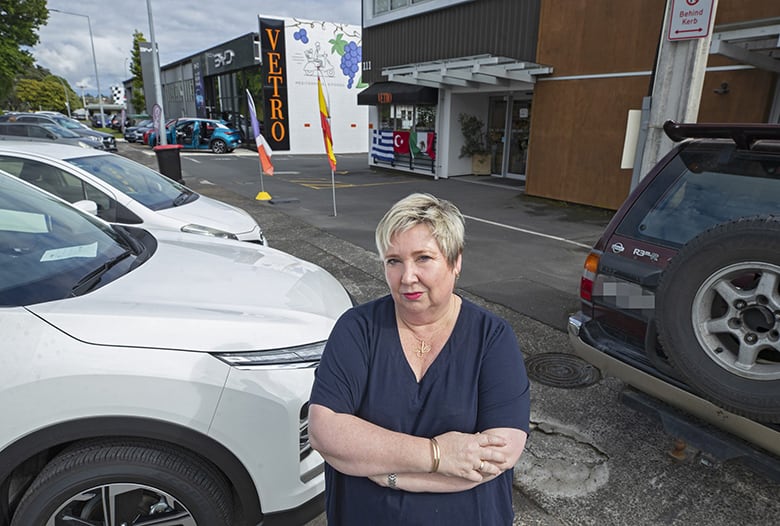 Vetro Mediterranean Food owner Liz Cerdeira is concerned paid parking will impact her staff. Photo / John Borren