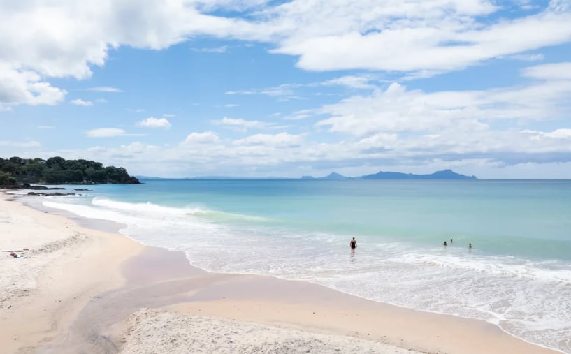 Langs Beach is this year's winner for Best Hidden Gem Beach. Photo / RNZ, Cole Eastham-Farrelly