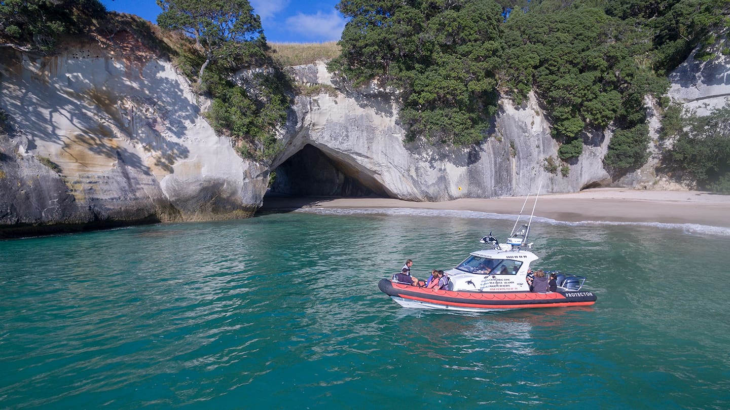 Cathedral Cove has only been accessible by sea since February 2023.