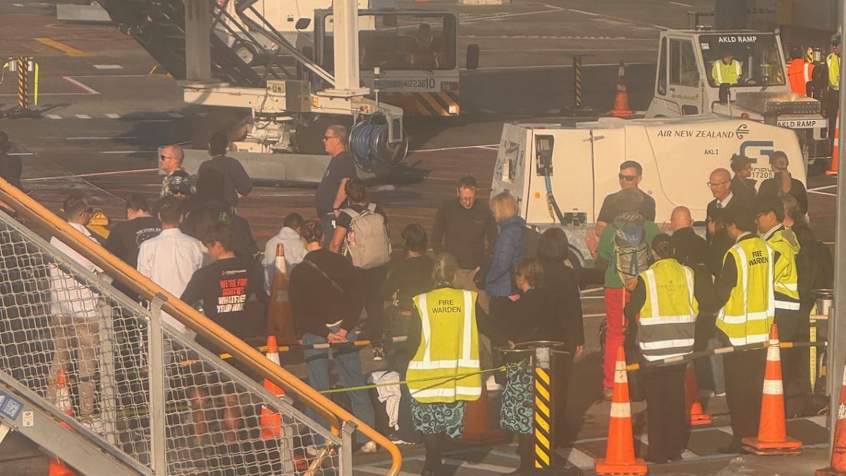 Fire alarm forces evacuation of Auckland Airport terminal Fire alarm forces evacuation of Auckland Airport terminal