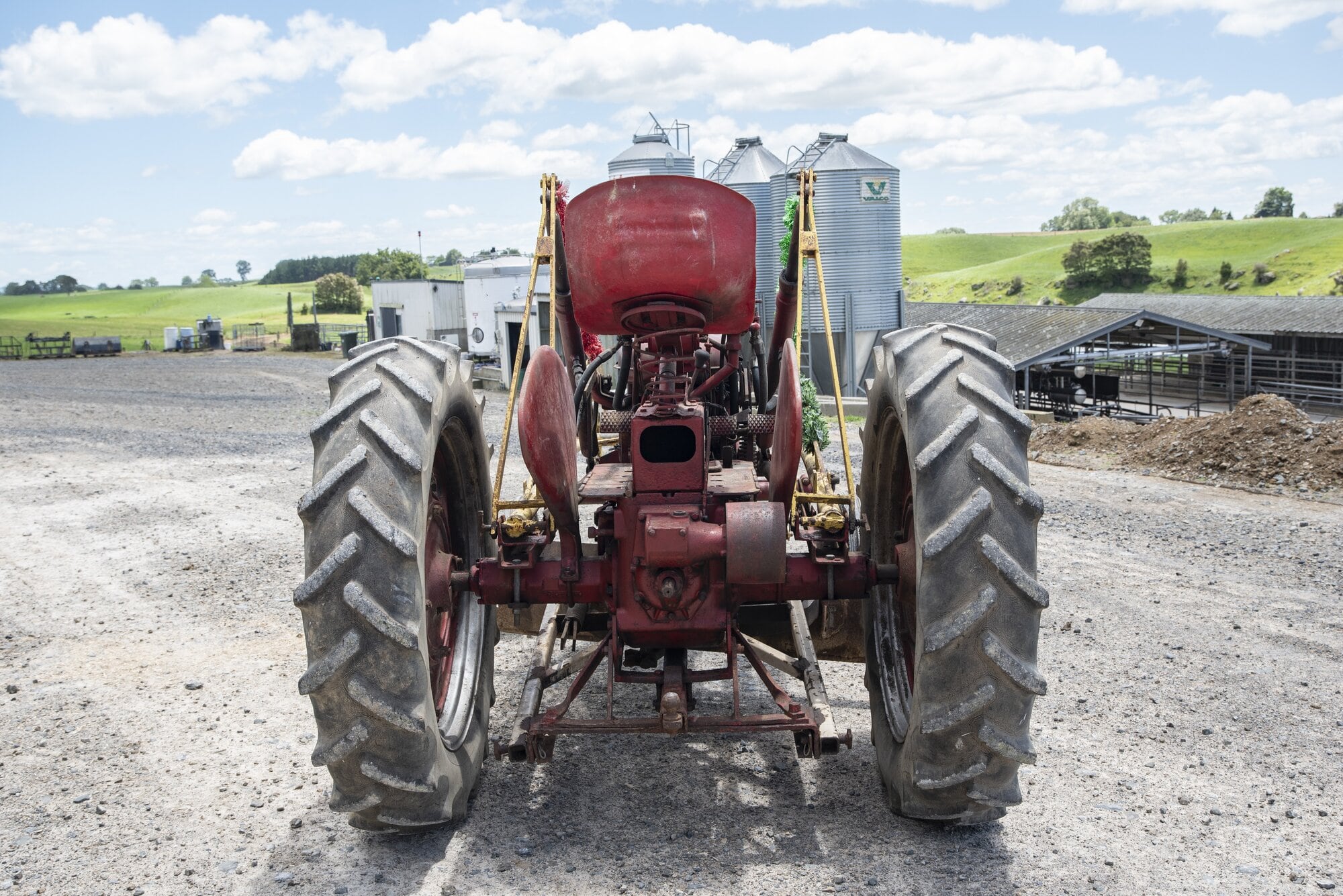 The 1953 Farmall FC viewed from the back &ndash; the seat is not original. Photo / Catherine Fry