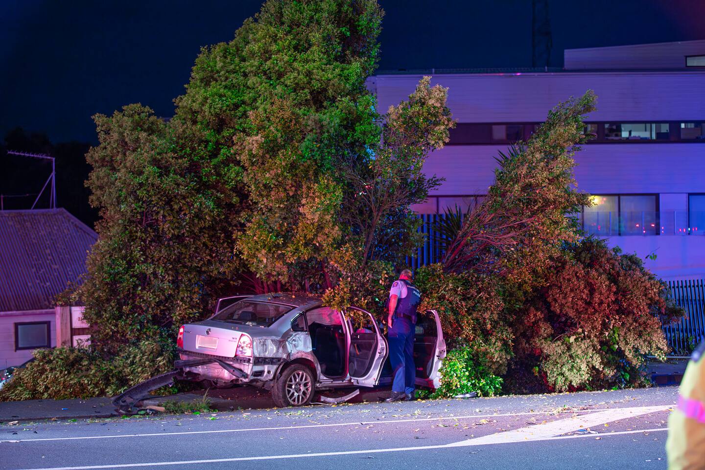 Police monitored a vehicle from the air before it crashed in Penrose.