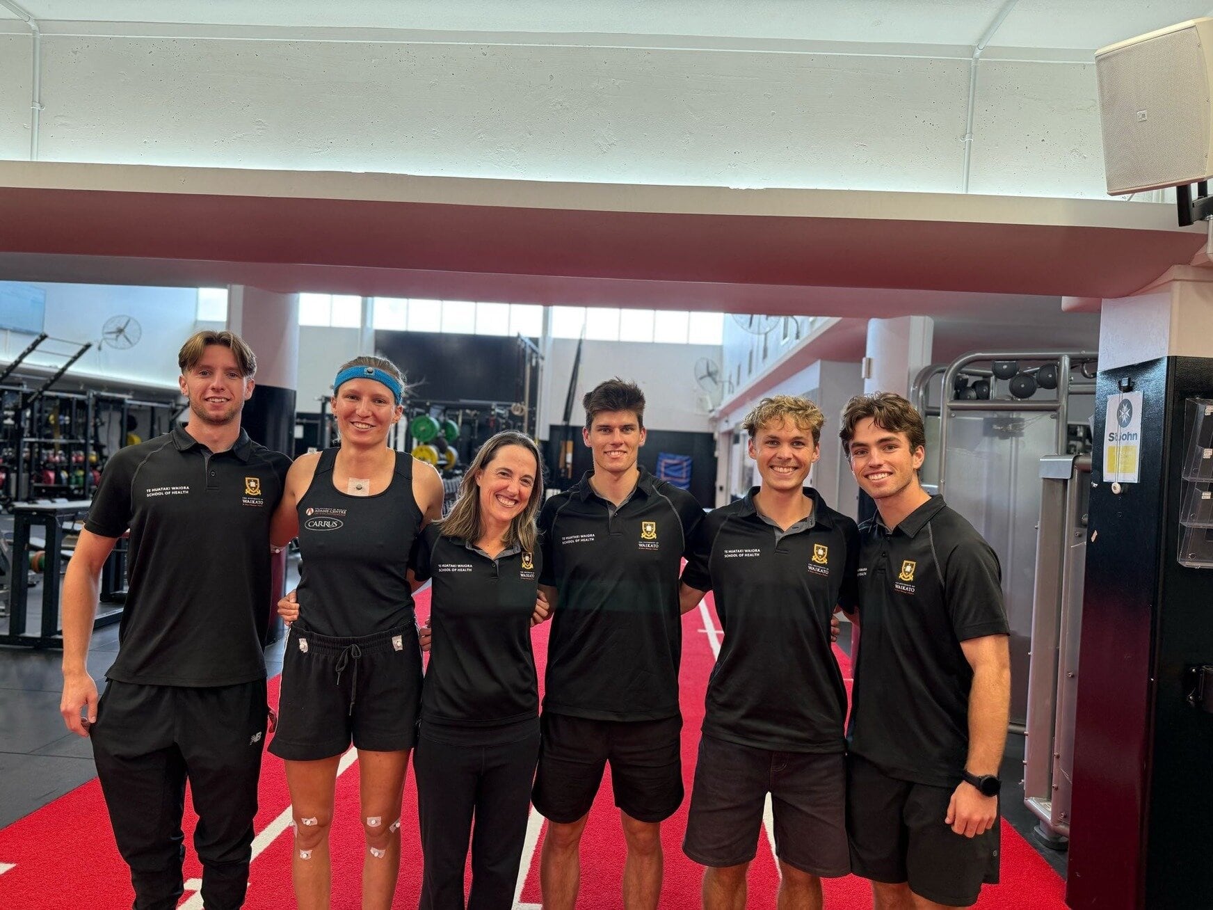 Dr Kim Hébert-Losier and University of Waikato master's students.