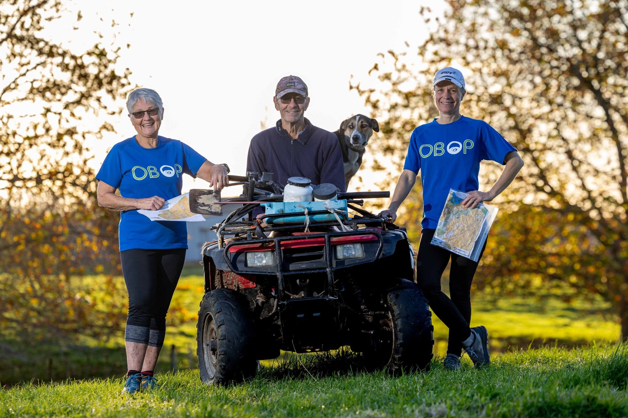 Lexie Tait McCosh with her husband Roger and his daughter Kyla. Photo / Jamie Troughton, Dscribe Media Services