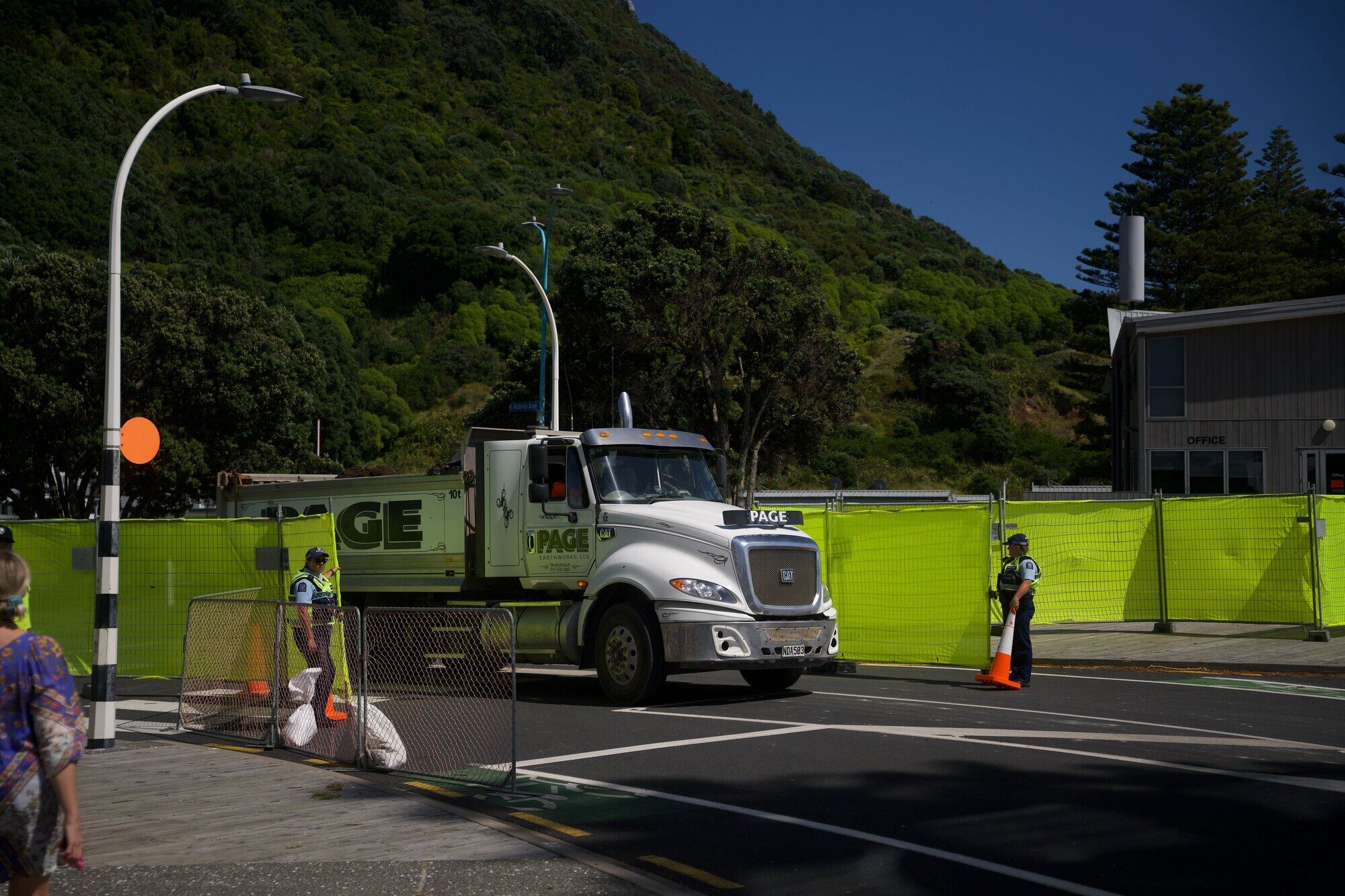 The Mount Maunganui Lifeguard Service clubhouse is one of four sites along Adams Ave issued with a red placard under the Civil Defence Emergency Management Act. Photo / Corey Fleming