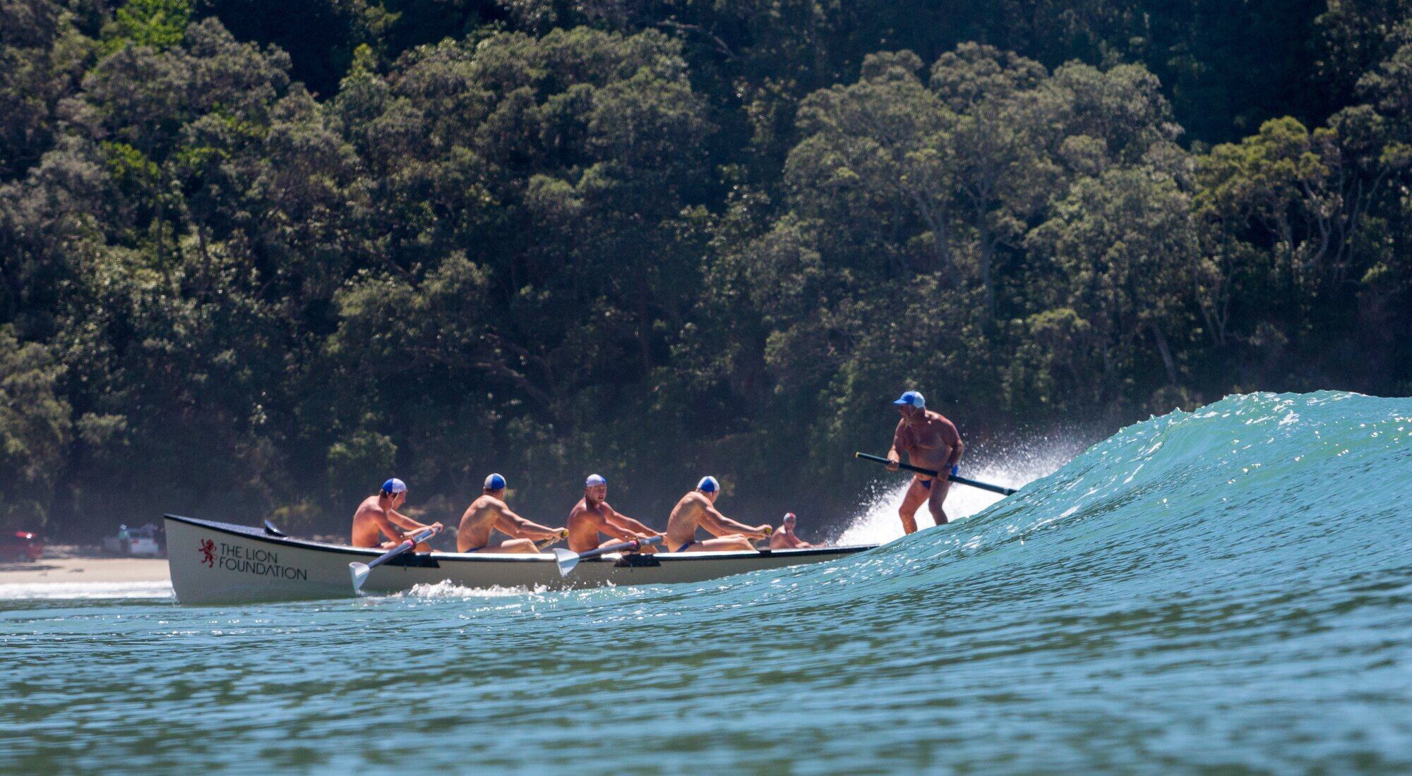 Action from the final round of the national series and the trans-Tasman challenge...


Photo by Jamie Troughton/Dscribe Journalism
www.dscribe.co.nz
info@dscribe.co.nz Dan Harris, at back as the sweep, competed at national level in surf boat rowing well into his seventies. Photo / Jamie Troughton / Dscribe Media Services
