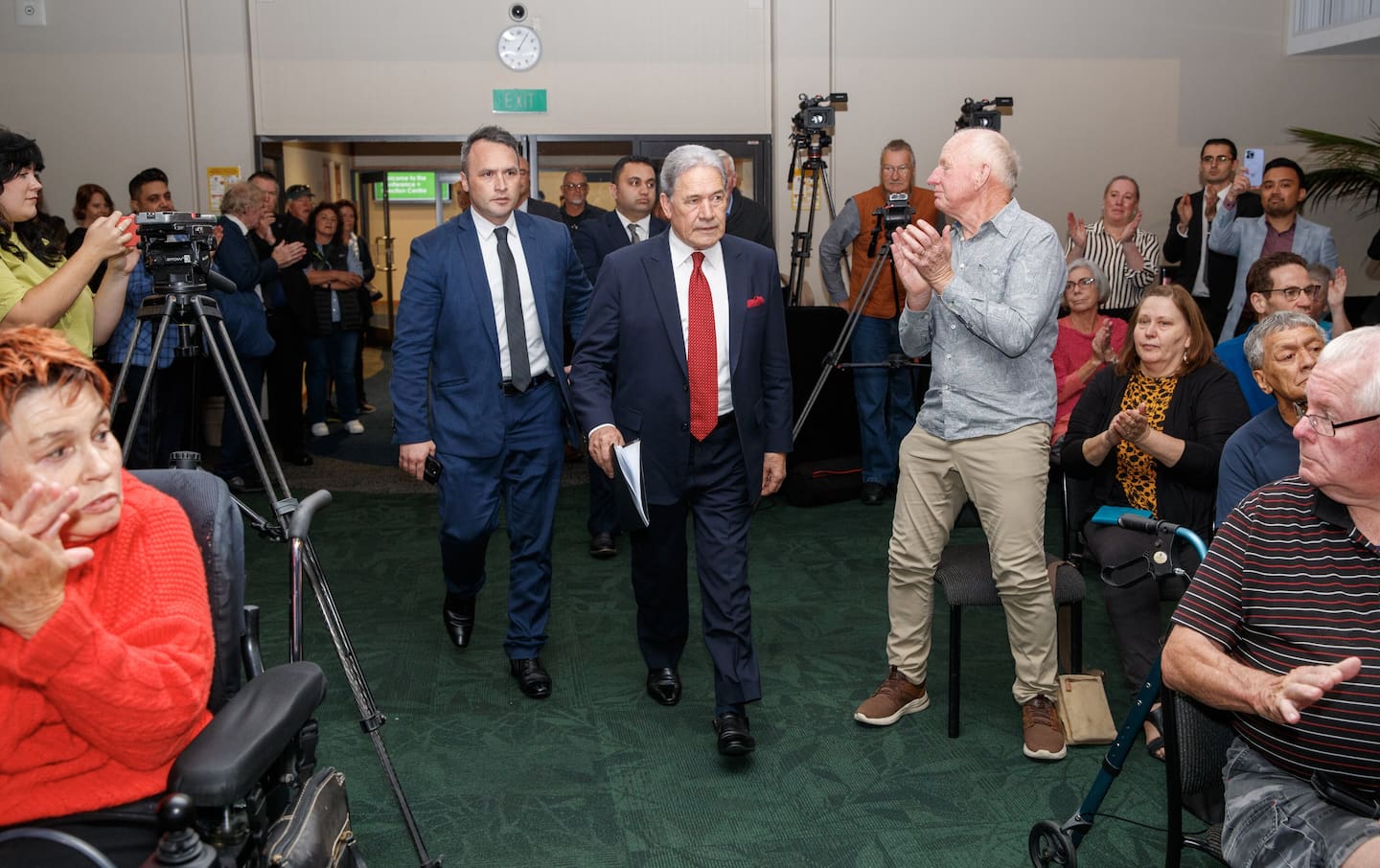Deputy Prime Minister Winston Peters during his State-of-the-Nation speech in Palmerston North. Photo / Mark Mitchell.