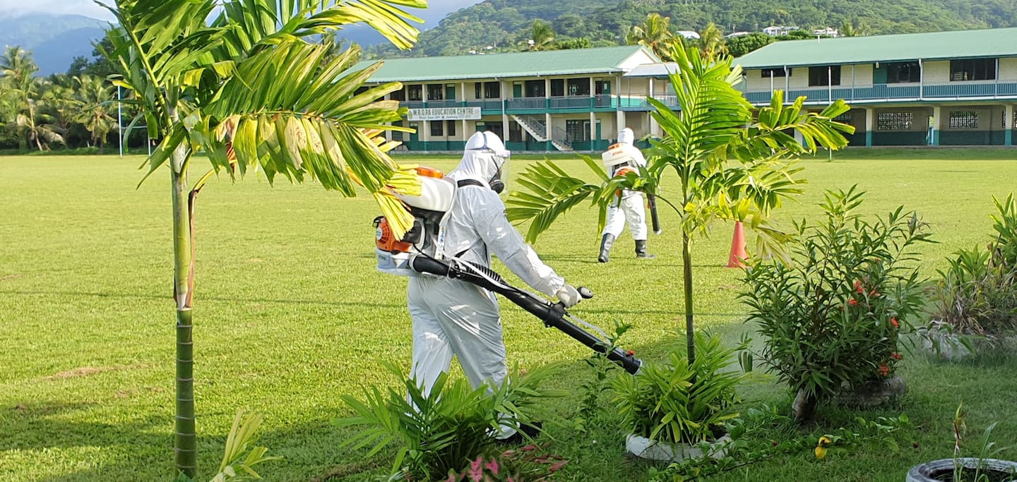 Samoan authorities are carrying out fumigation around the island nation to get rid of mosquitoes, in a bid to reduce the spread of dengue fever. Photo / Ministry of Health Samoa