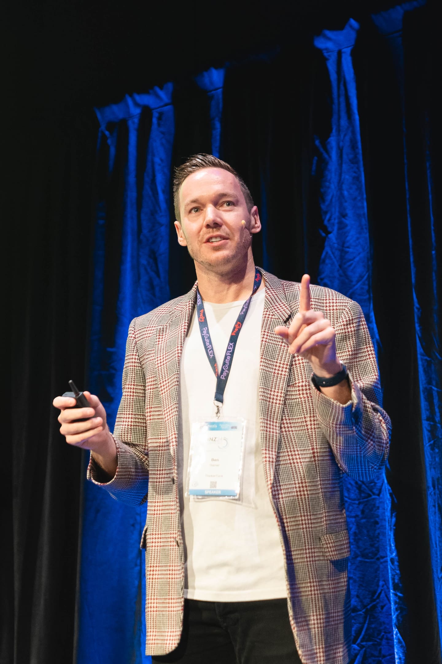 Keynote speaker and futurist Dr Ben Hamer at the Christchurch Hospitality NZ Conference.