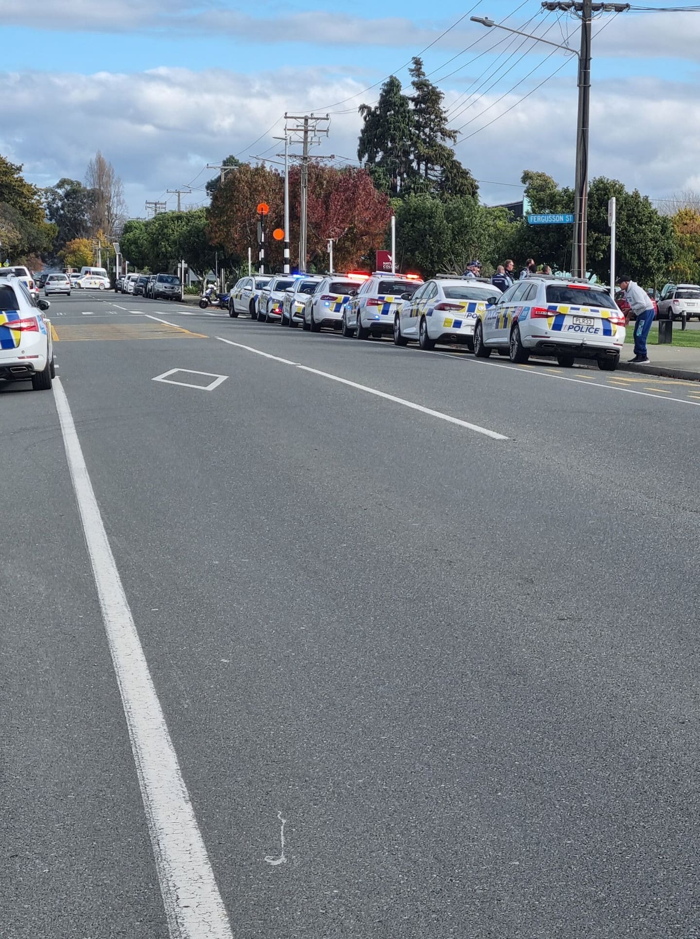 Police on Nayland Rd, Nelson, responding to an incident this afternoon. Photo / Supplied
