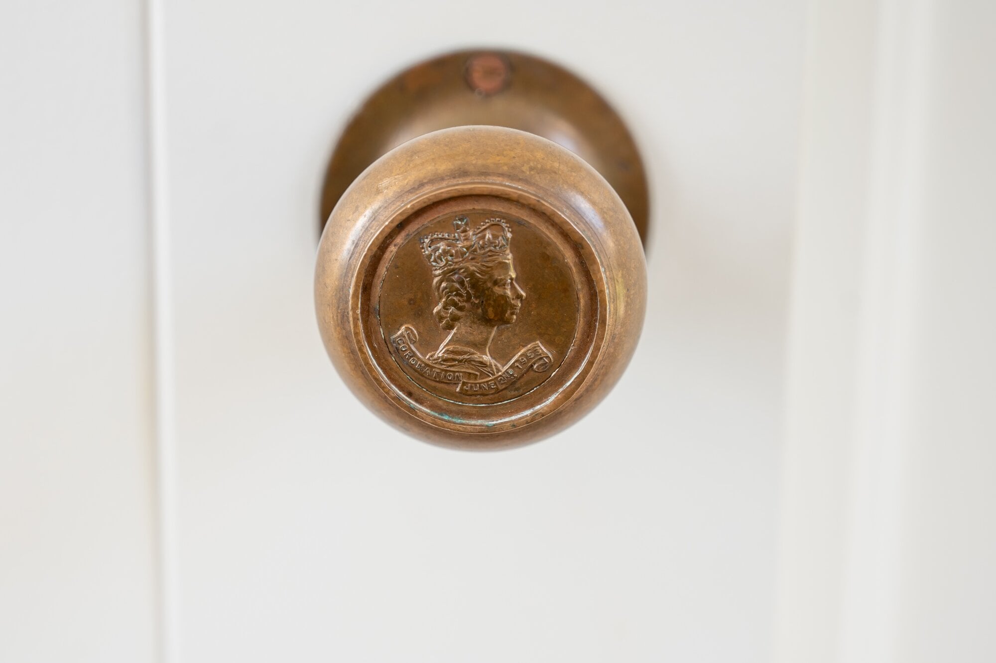  One of the Queen Elizabeth II coronation handles from her royal train used in the 1953-54 NZ tour.  Photo / Brydie Thompson.