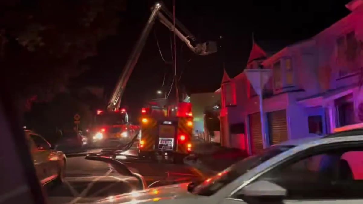 House ablaze in Newtown, Central Wellington House ablaze in Newtown, Central Wellington