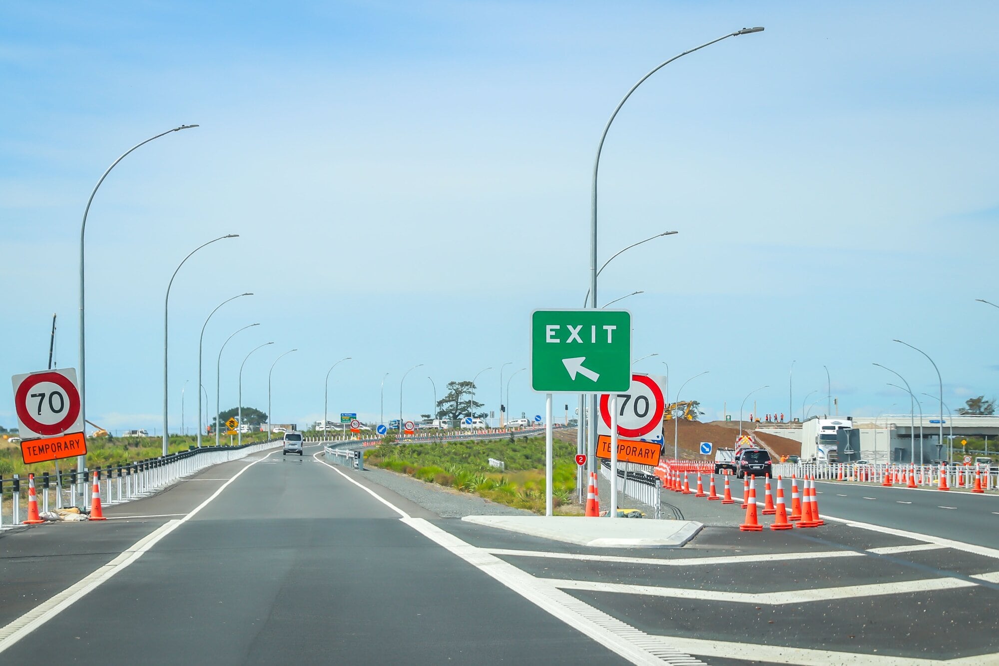 The Pāpāmoa East Interchange spans the Tauranga Eastern Link/State Highway 2 and is set to fully open to the public by Easter after four years of construction. Photo / Kelly O'Hara