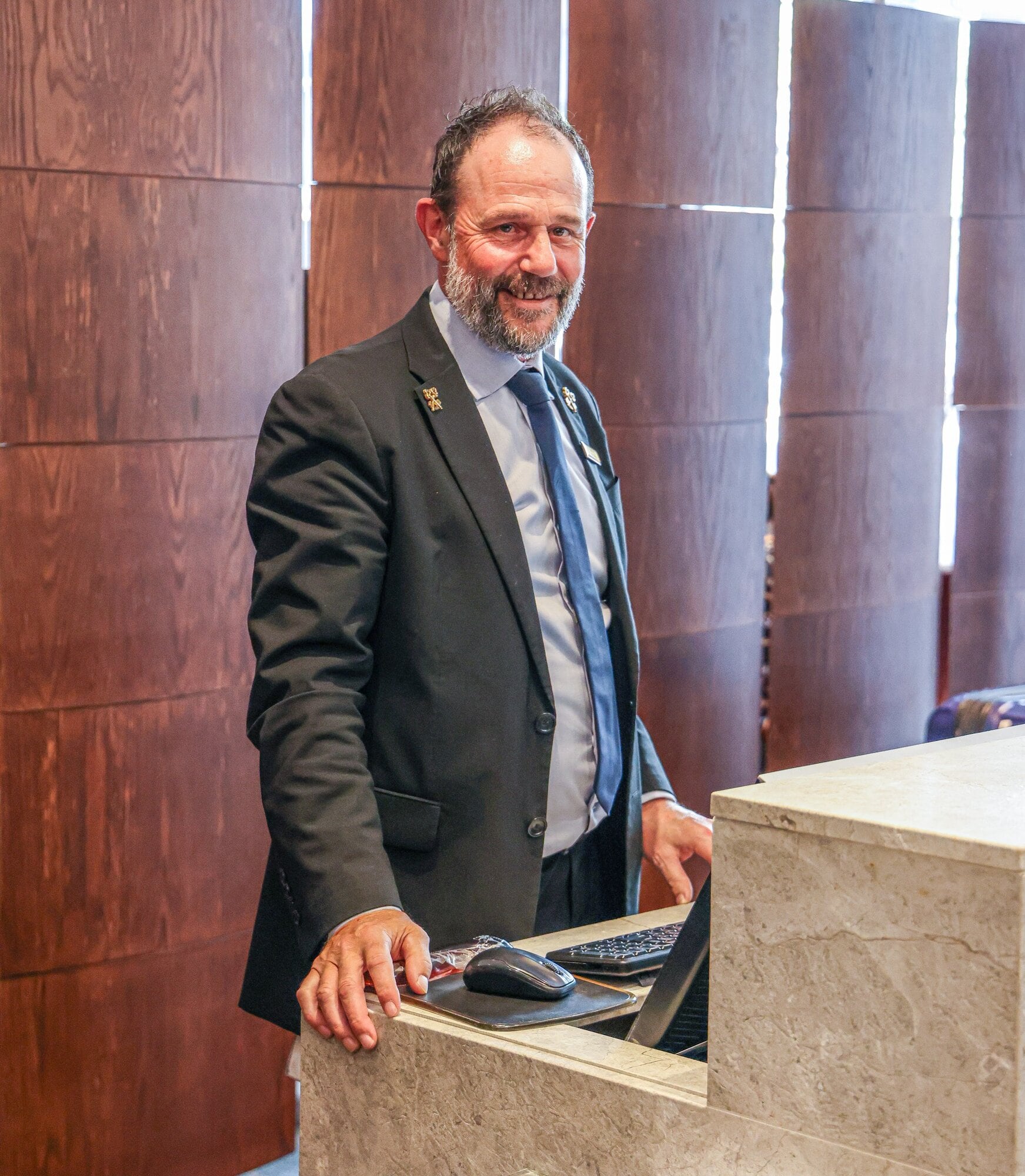 Jason Eade is the chief concierge at the InterContinental Hotel in Wellington, where he has worked for more than two decades. Photo / Ezra McDonald / ACC