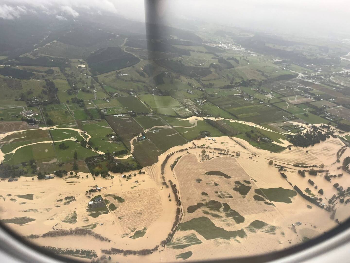 Aerial footage has revealed extensive flooding in Brightwater, near Nelson. Photo / Supplied