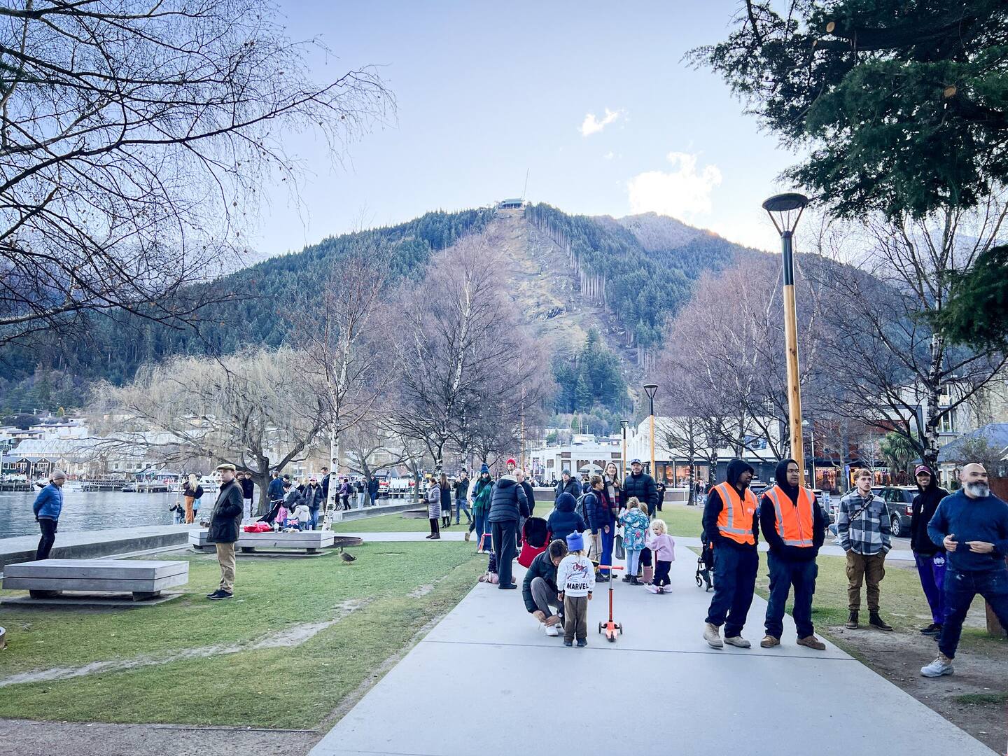 People at Queenstown Beach were turned away from the gardens after reports of a firearm sighting. Photo / James Allan