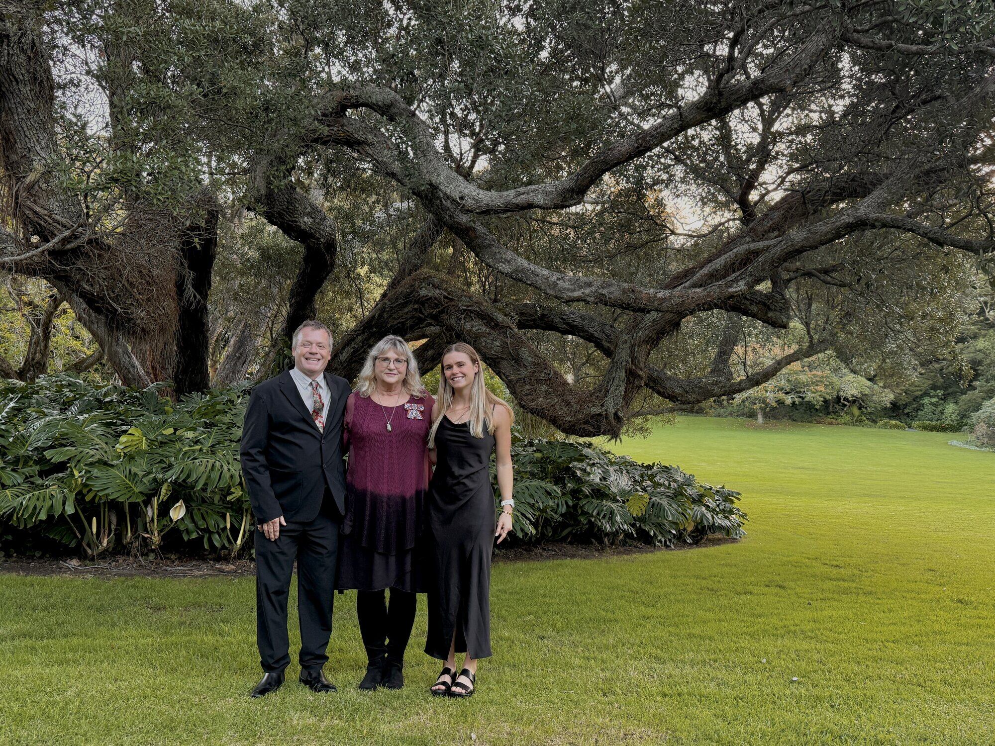  Jenny with her husband Paul and daughter Chanel. Photo / Supplied