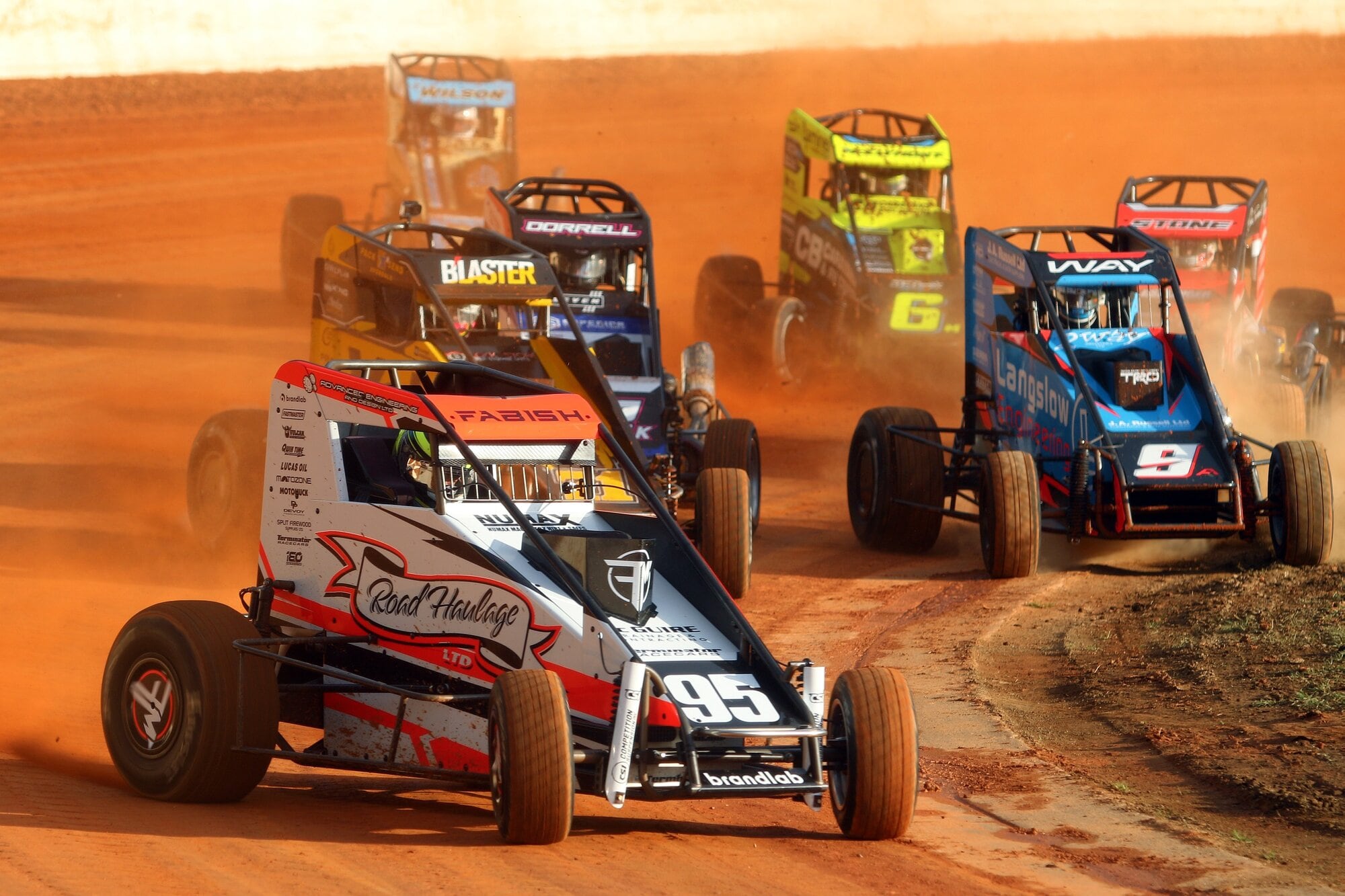  Te Awamutu racer Mitch Fabish was the first Midget Car feature winner of the 2025-26 season at Baypark Speedway. Photo / Stuart Whitaker/The Write Angle