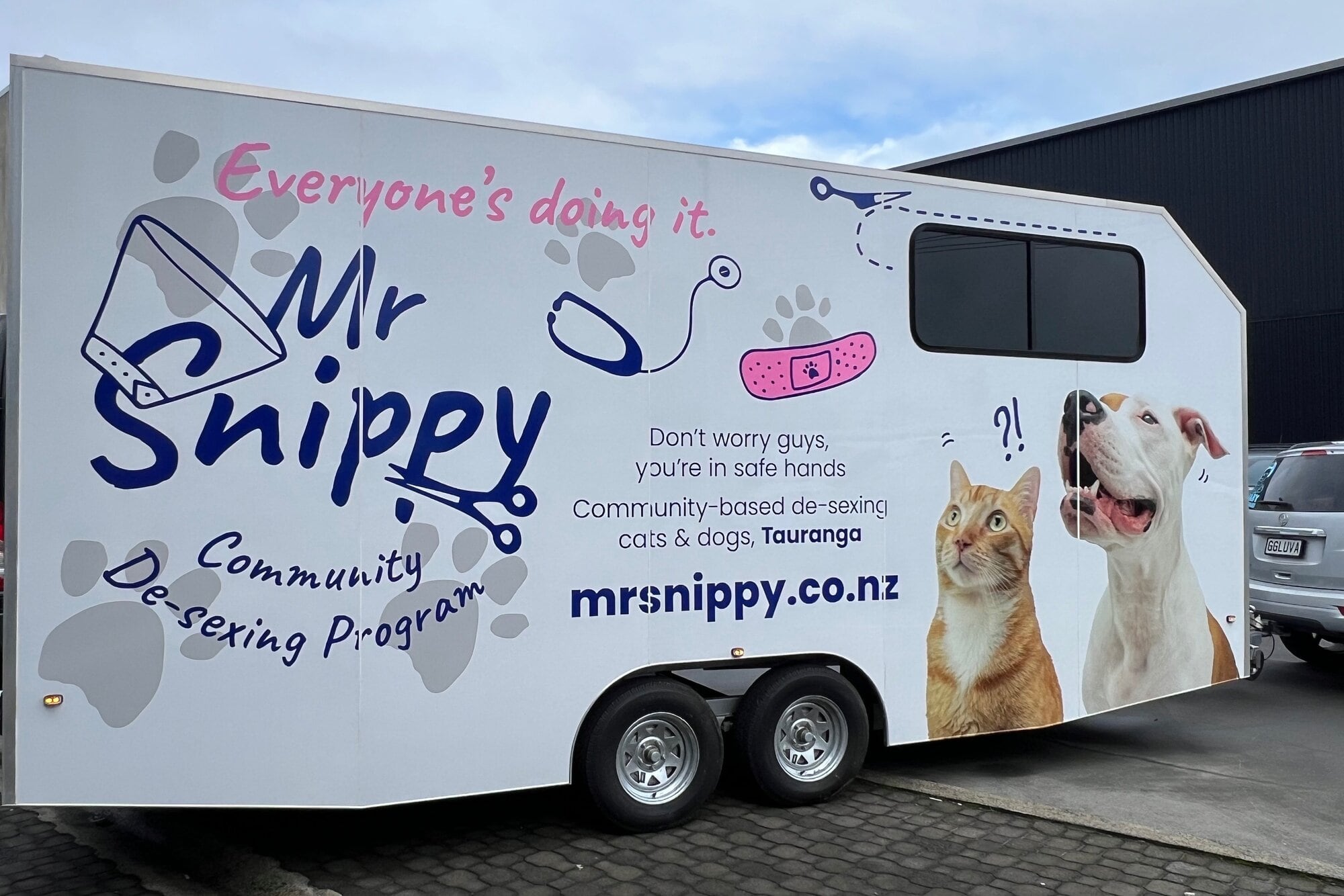  The Mr Snippy mobile trailer.