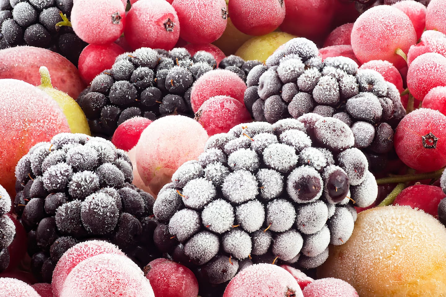 Frozen mixed berries - red currant, white currant, blackberry, gooseberry, and black currant. Photo / 123rf