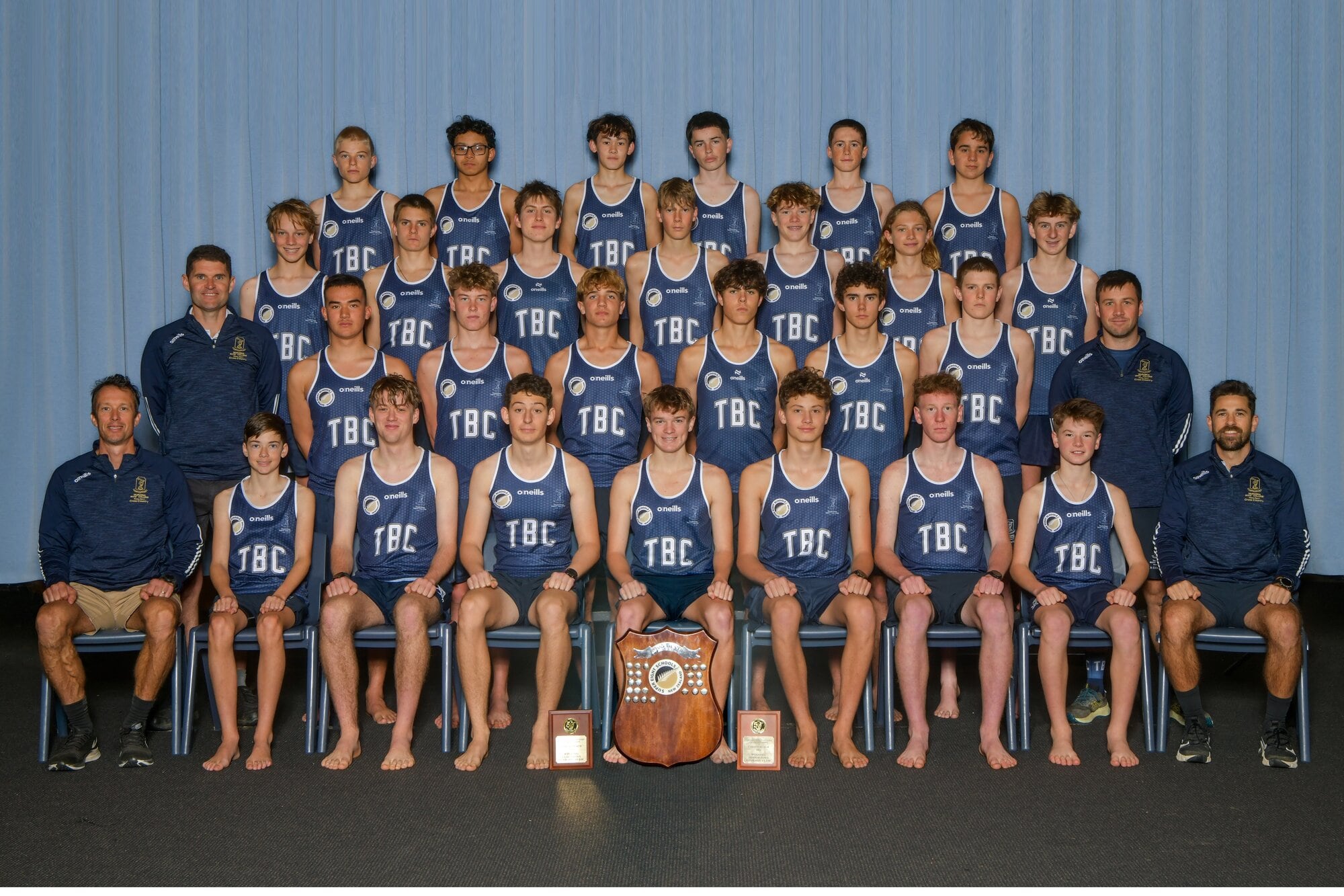  The team photo of Tauranga Boys’ College 2024 Cross Country team. Photo / Supplied