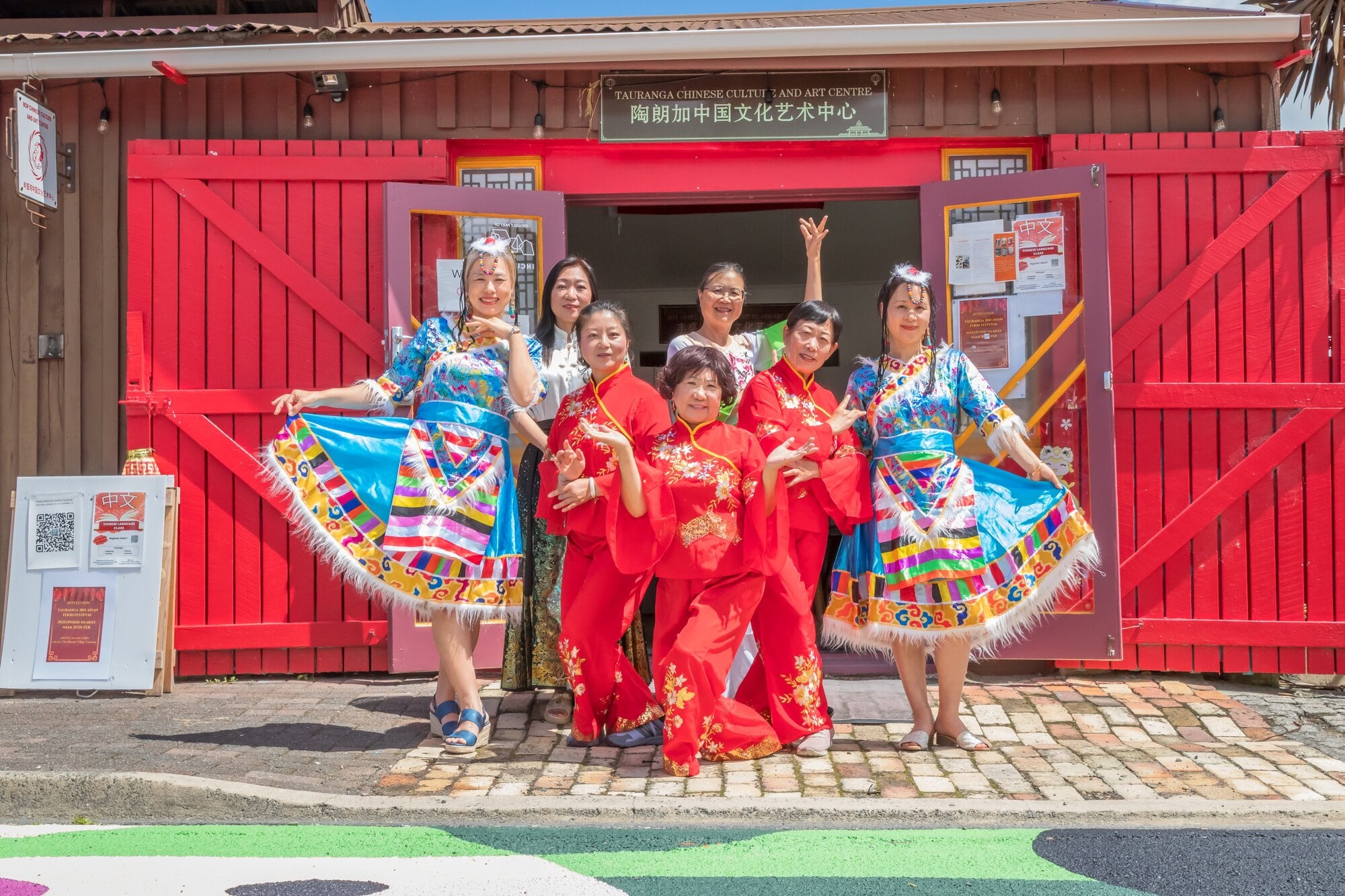 Some Tauranga members of the New Zealand China Friendship Society at the Historic Village's Chinese Culture and Art Centre. Photo / Kelly O&rsquo;Hara
