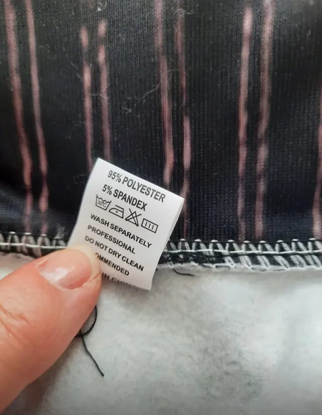 One garment advertised as wool was made of polyester. Photo / RNZ, Jeremy Parkinson