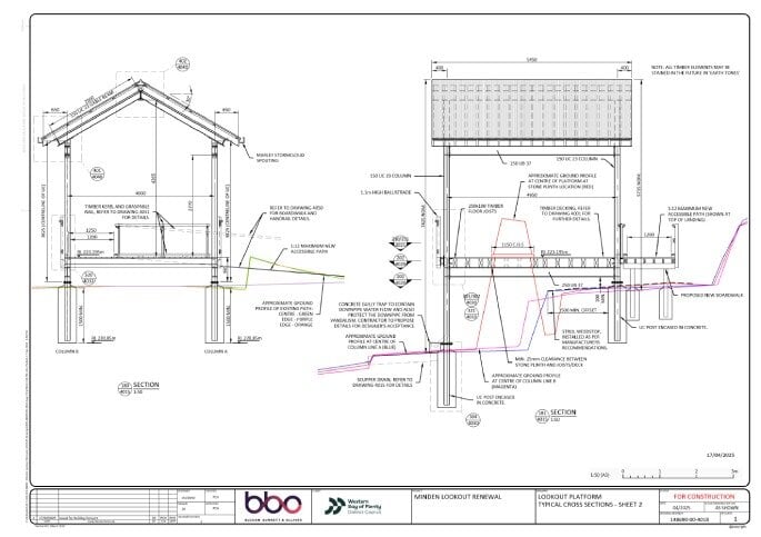 A plan showing the Minden Lookout rebuild. Image / Supplied