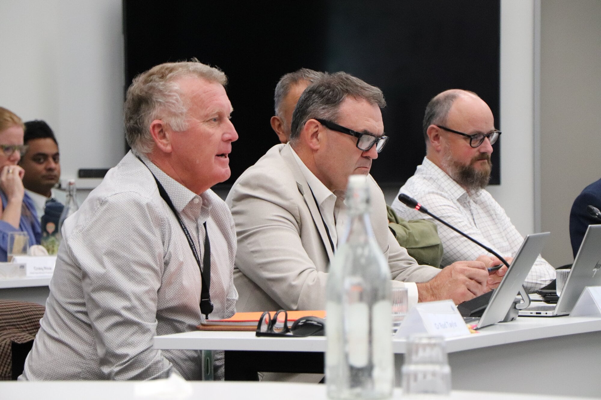 Tauranga councillors (from left) Rod Taylor, Kevin Schuler and Steve Morris. Photo / Ayla Yeoman