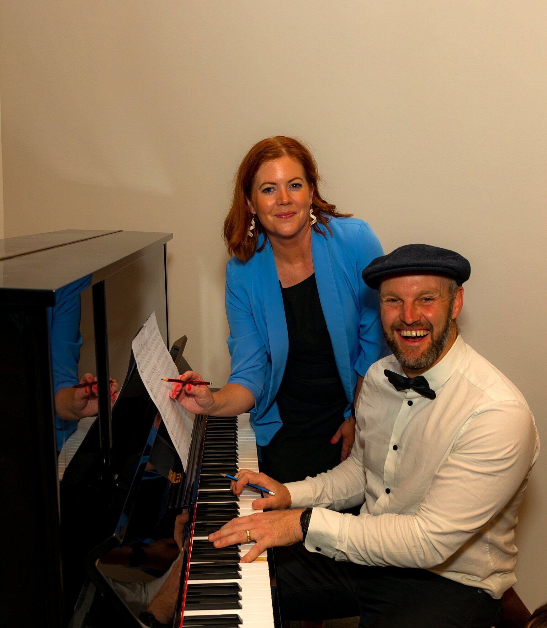 Co-directors and conductors of the Tauranga Primary Schools Music Festival, Rachael McKoy and Jeremy Hantler, are preparing music for this year&rsquo;s festival. Photo / Jo Jones
