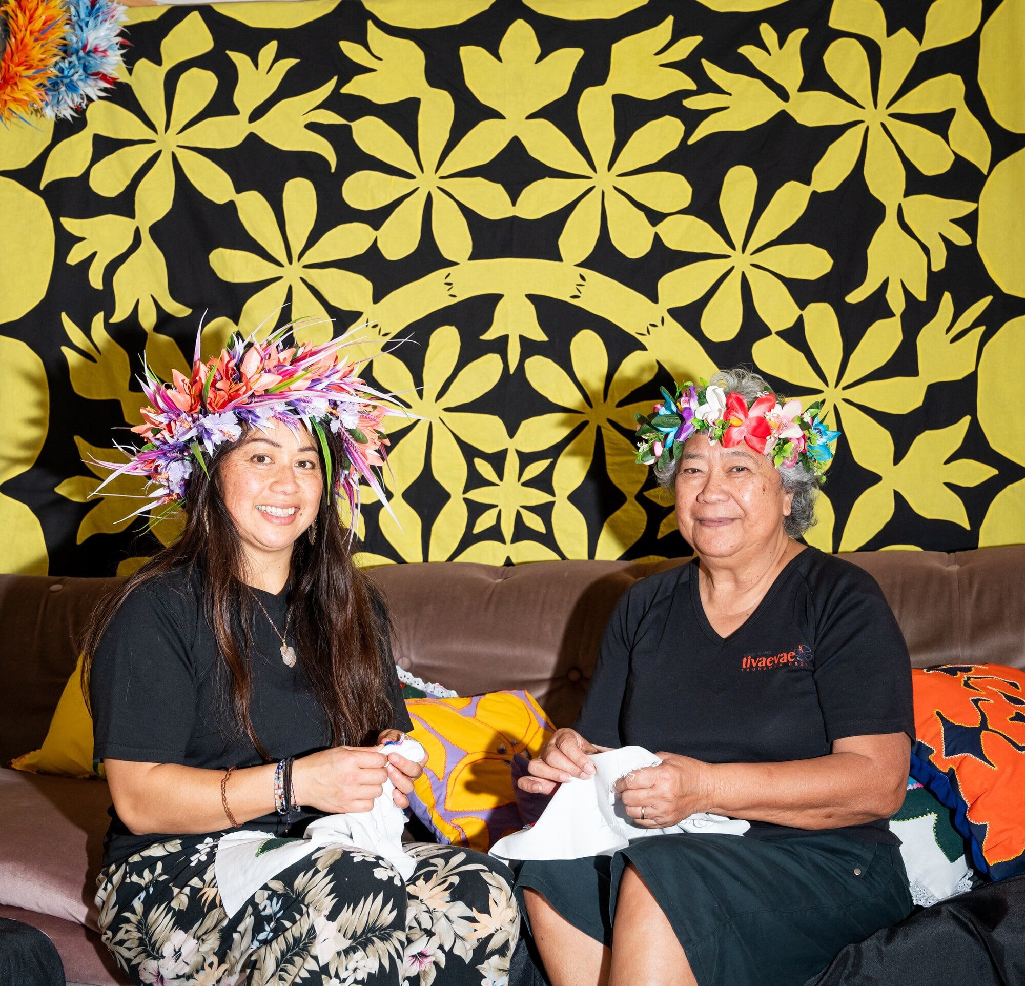 Cook Island Mamas group members Janine Lowe and Rosa Rakoia are ready to celebrate the official Cook Islands language week from August 3-9.Photo / Brydie Thompson