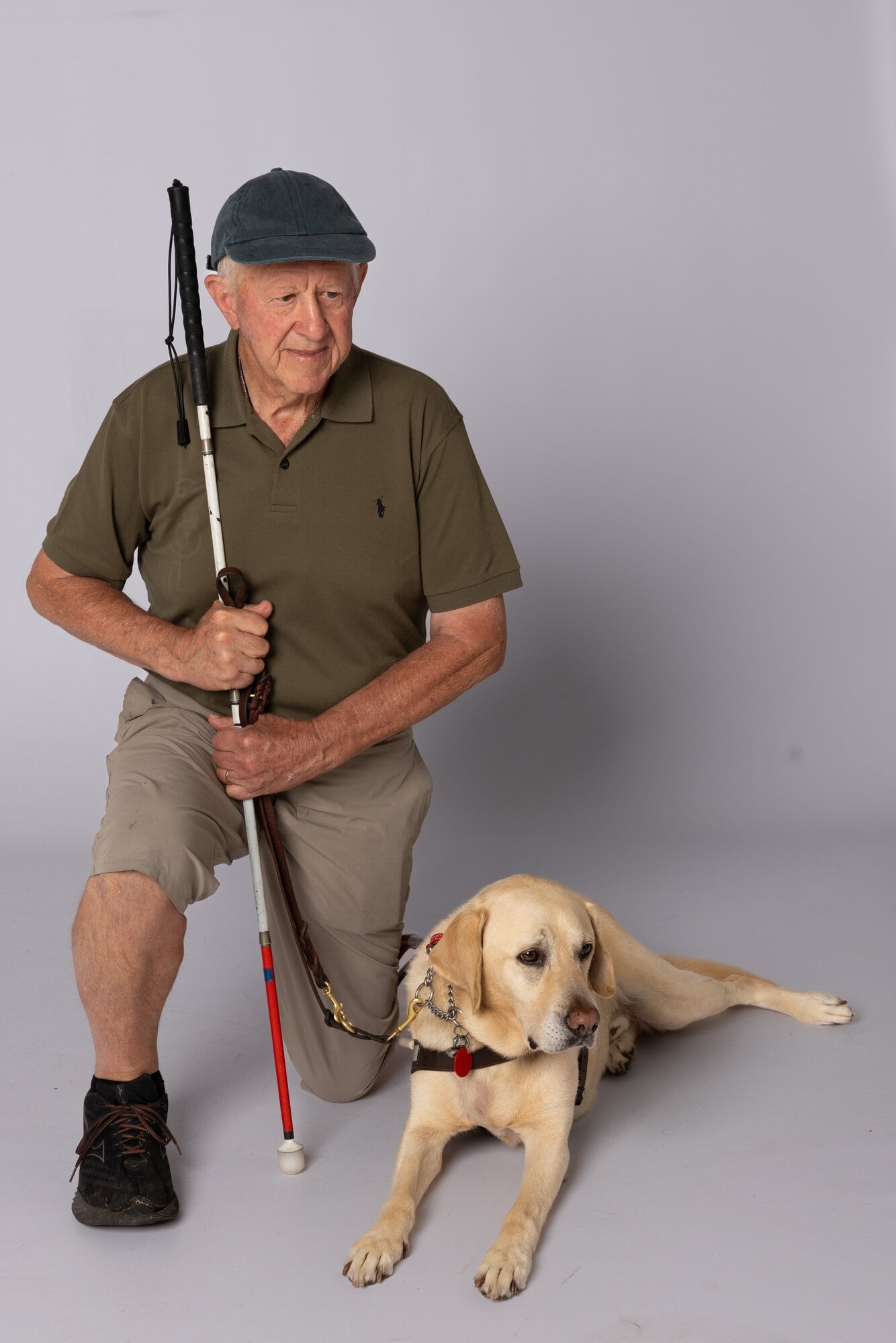  David Monk with his guide dog Easton. Photo / Nicholas Charles